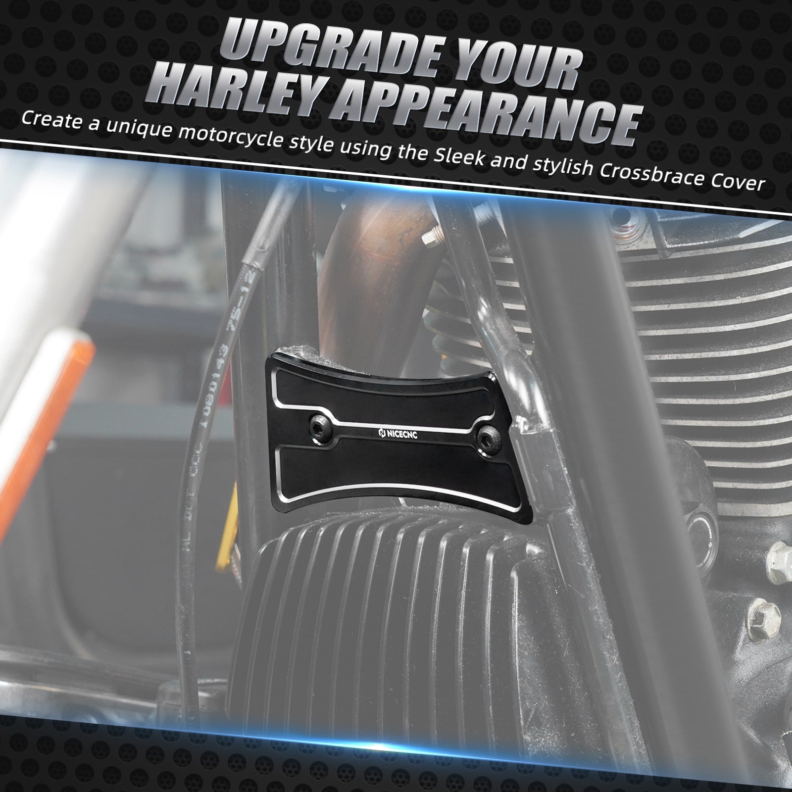 Frame Downtube Crossbrace Trim Cover For Harley Road King Electra Street Glide