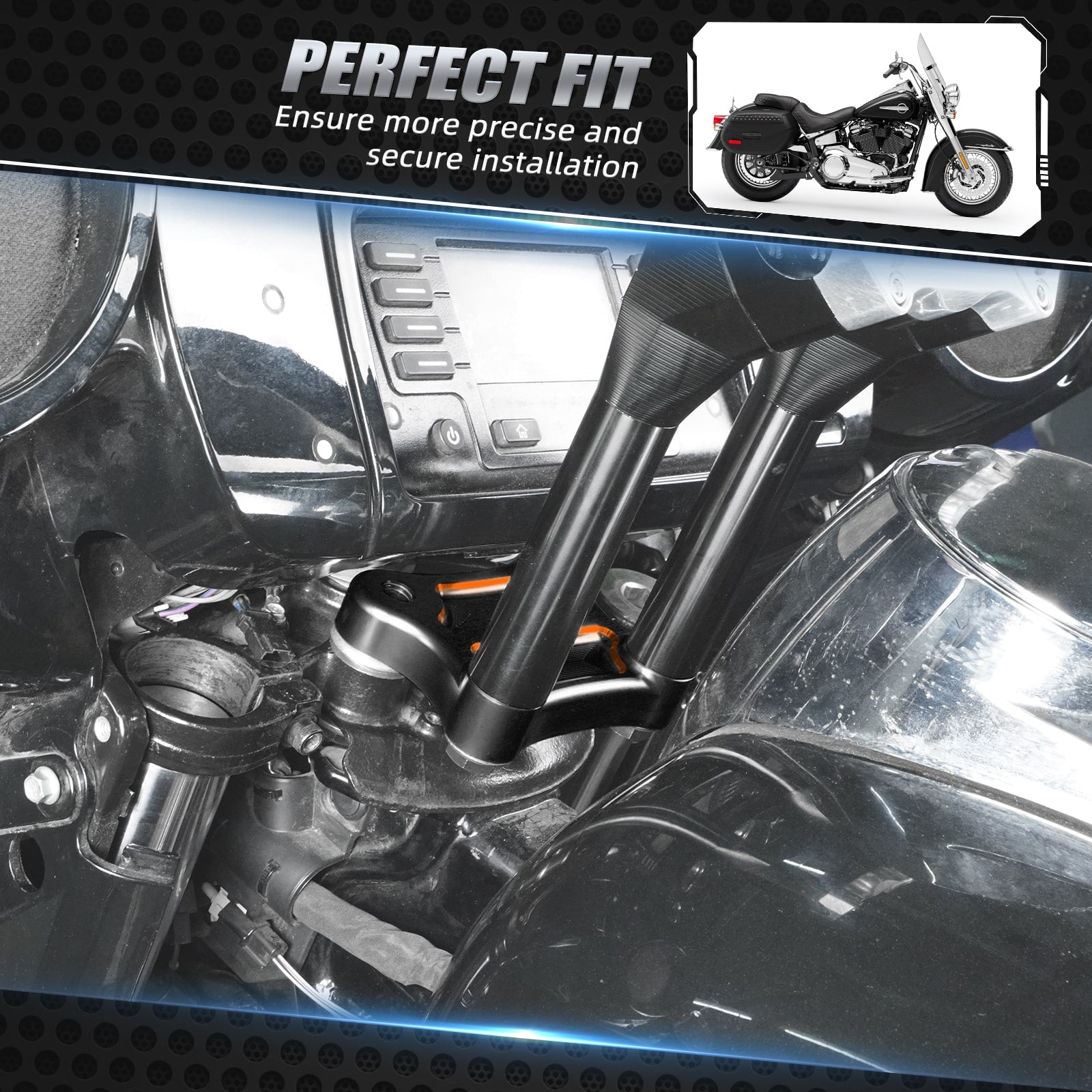 Handlebar Riser Pull Back Adapter Plate For Harley Electra Tri Street Glide Ultra Limited