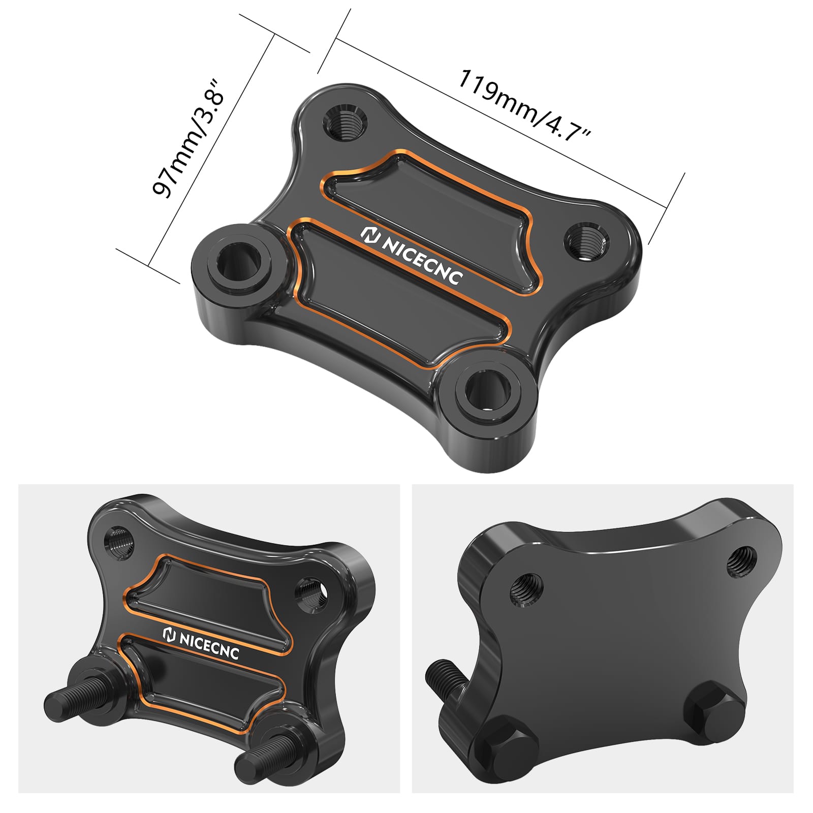 Handlebar Riser Pull Back Adapter Plate For Harley Electra Tri Street Glide Ultra Limited