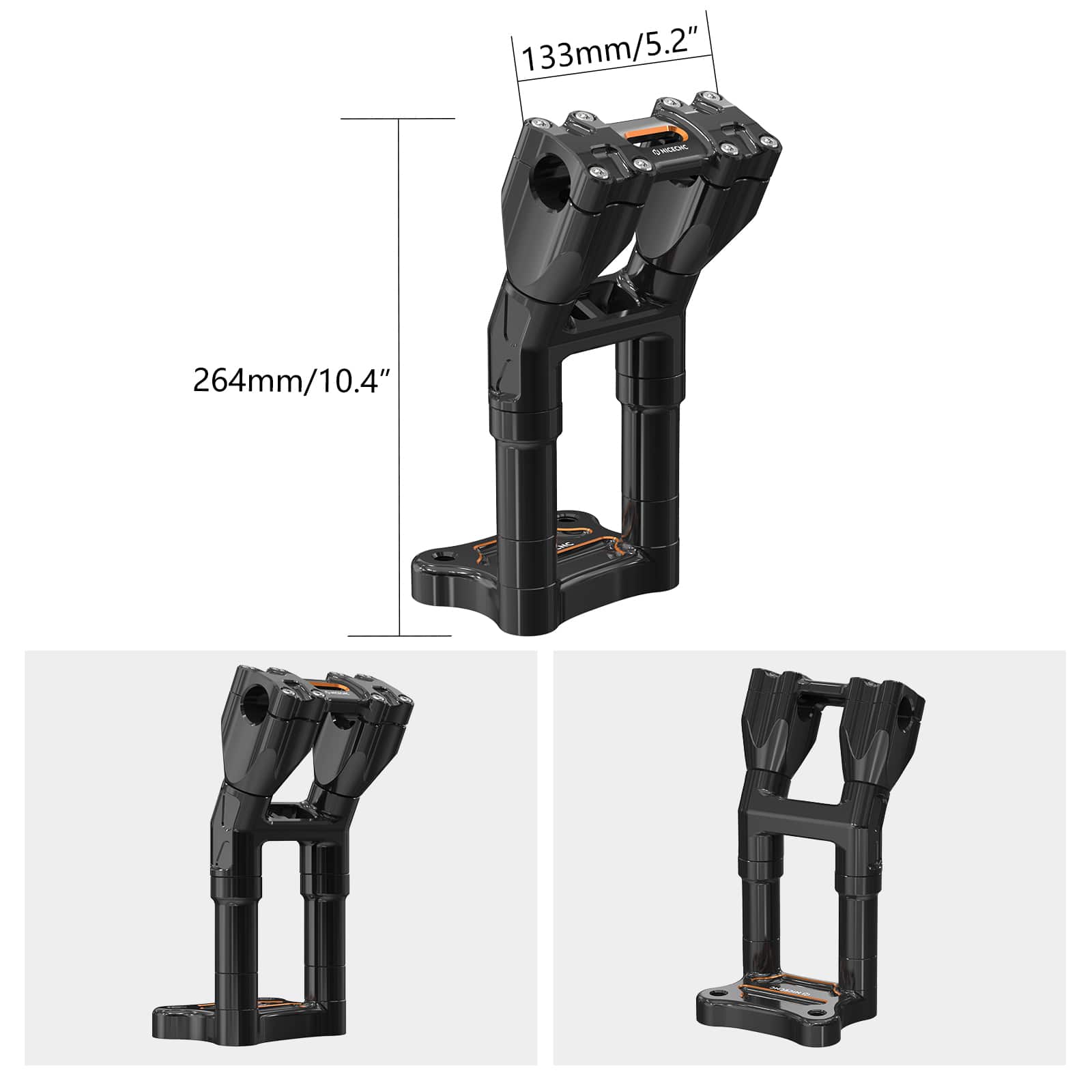 Modular Kickback Risers For Harley Tri Electra Street Glide Ultra Limited 1" Handlebar