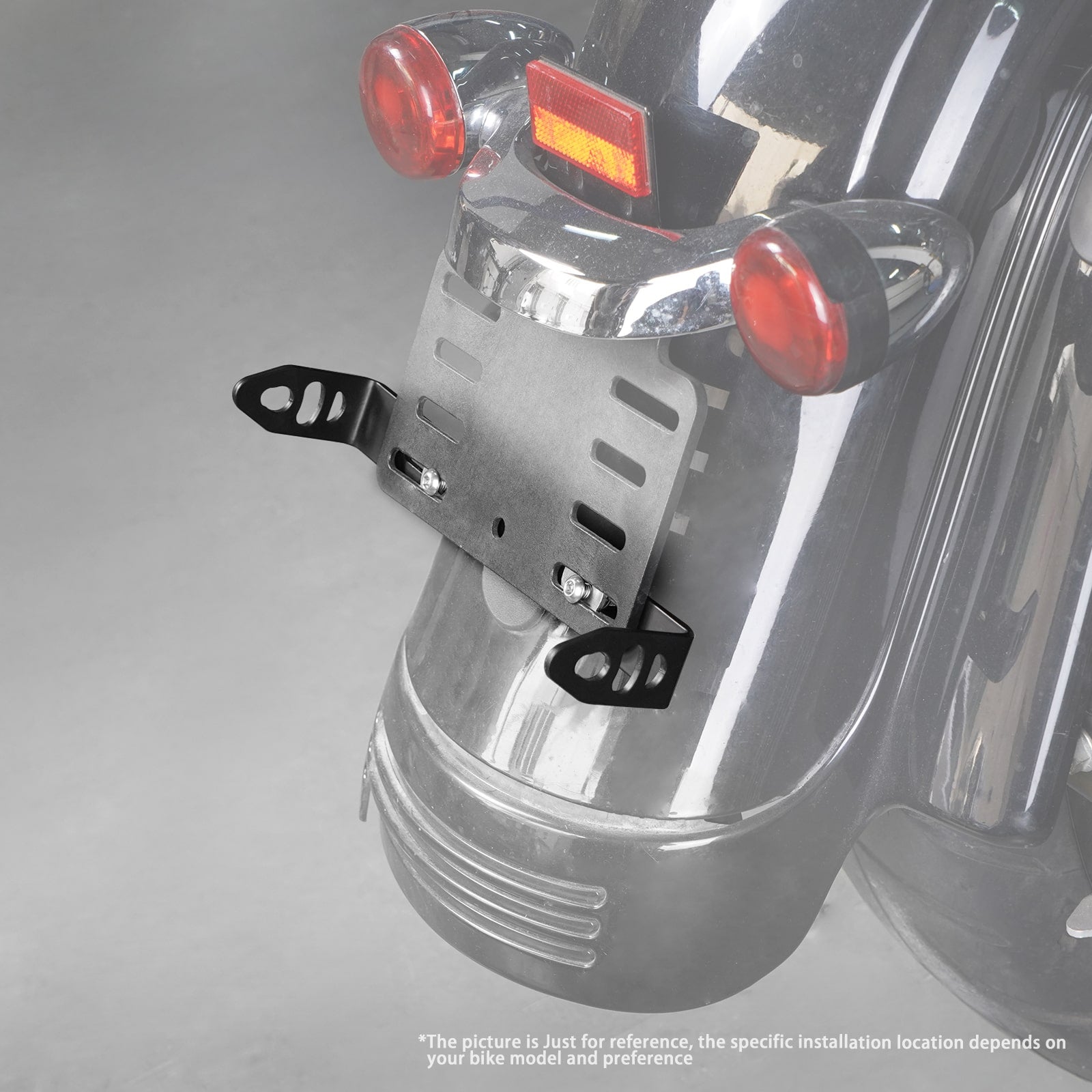 Rear Turn Signals License Plate Mounted Relocation Kit For Harley Road King Street Glide