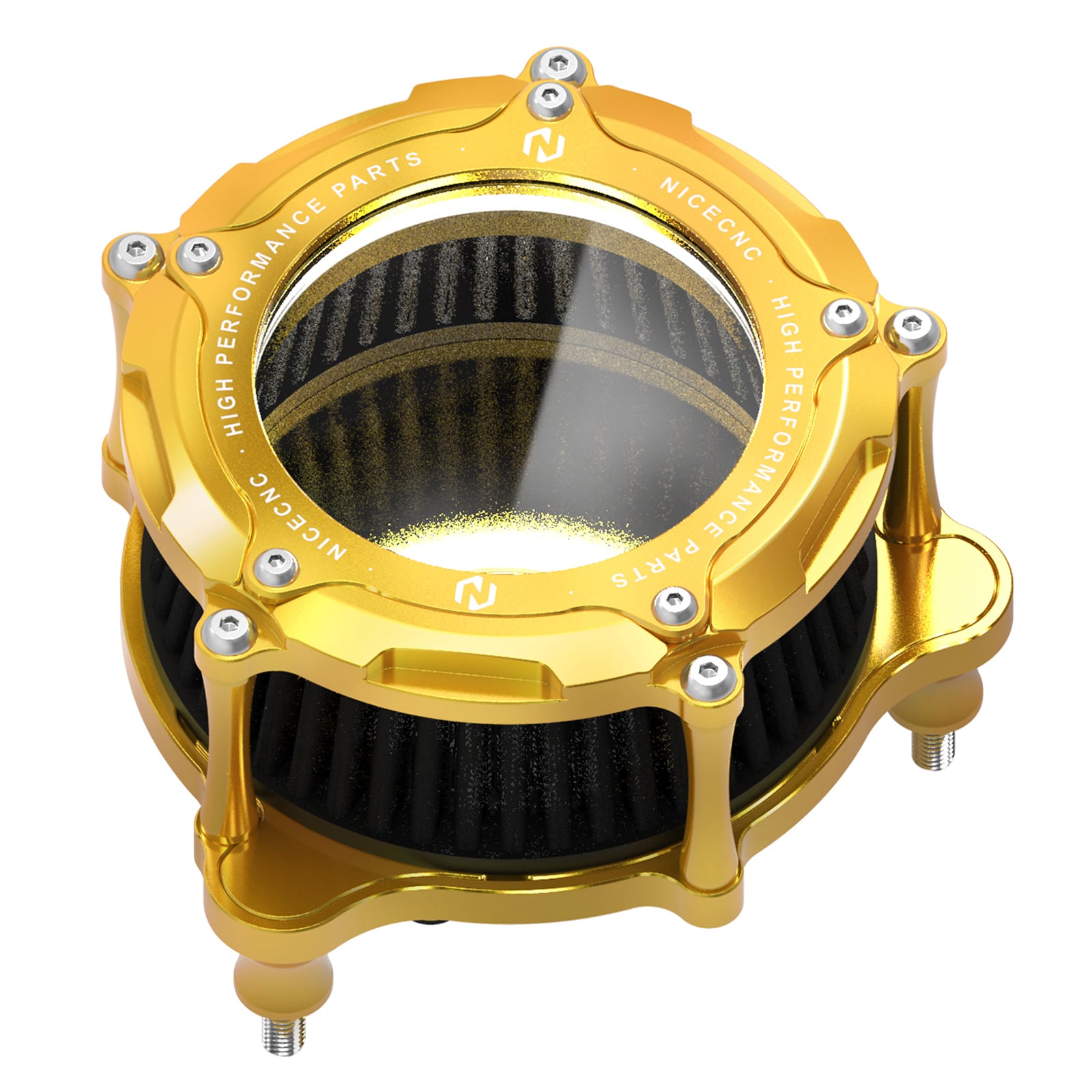 Full Clear M8 LED Air Cleaner Filter Intake Kit For Harley Road King Electra Street Glide