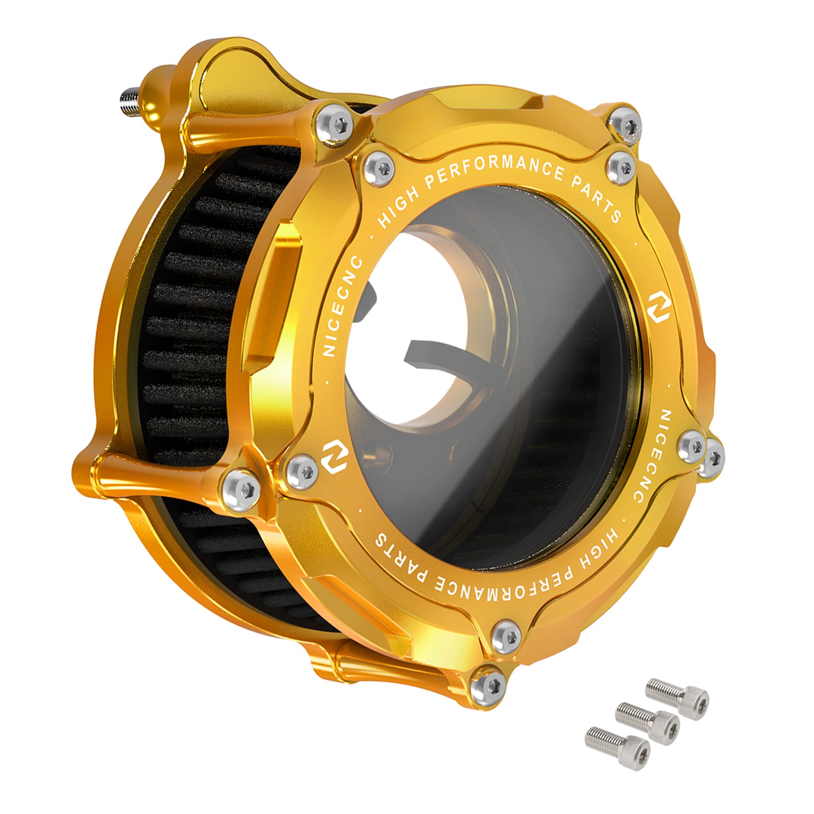 Full Clear M8 LED Air Cleaner Filter Intake Kit For Harley Road King Electra Street Glide