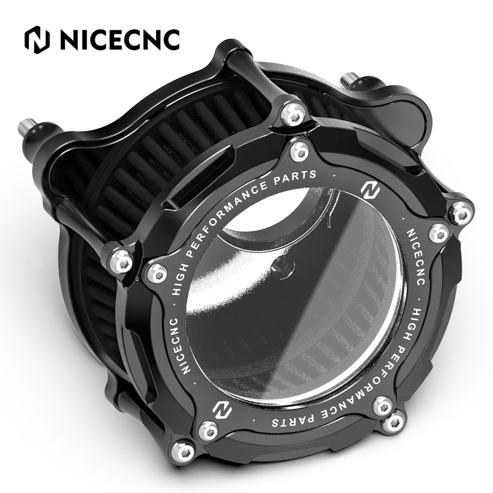 Full Clear M8 LED Air Cleaner Filter Intake Kit For Harley Road King Electra Street Glide