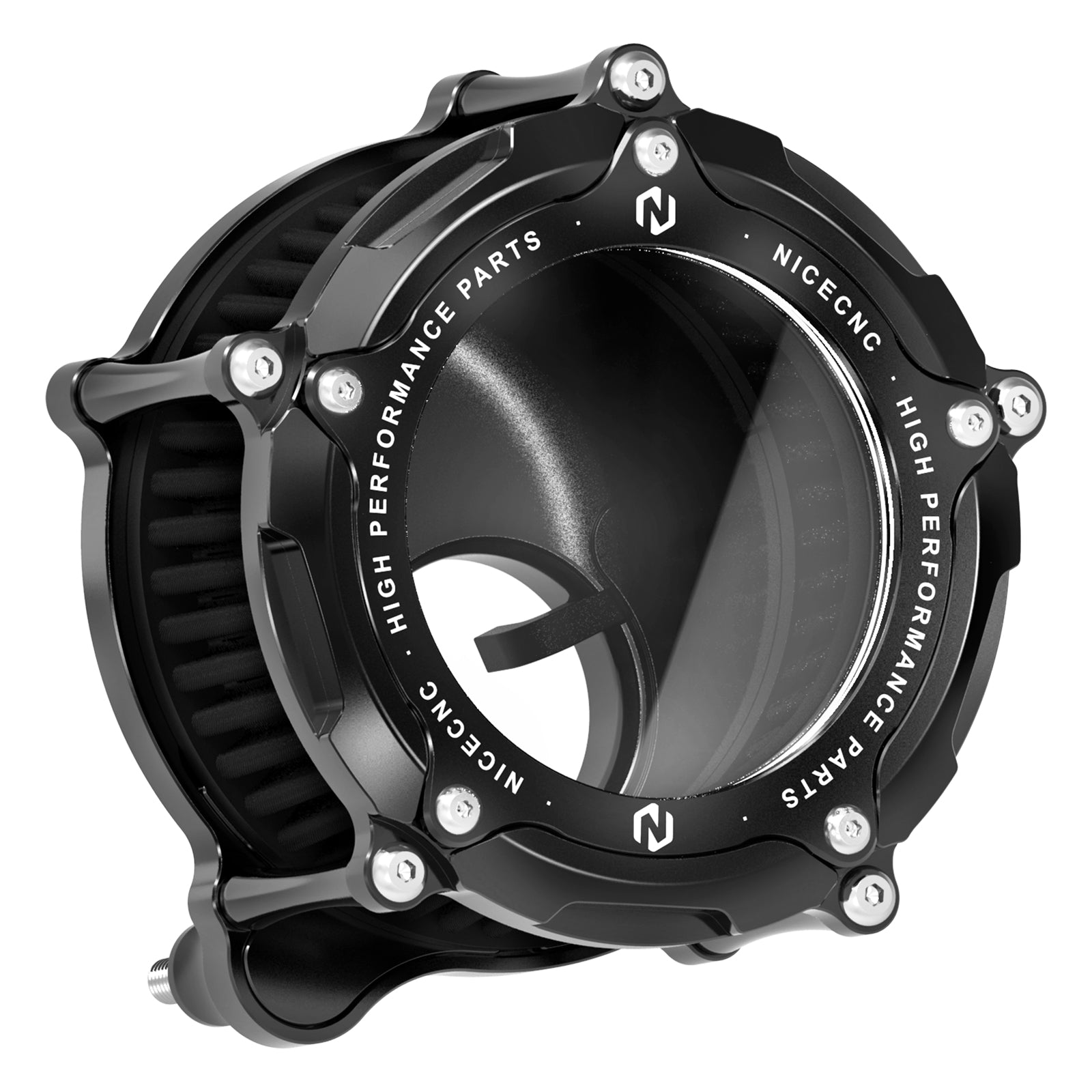 Full Clear M8 LED Air Cleaner Filter Intake Kit For Harley Road King Electra Street Glide