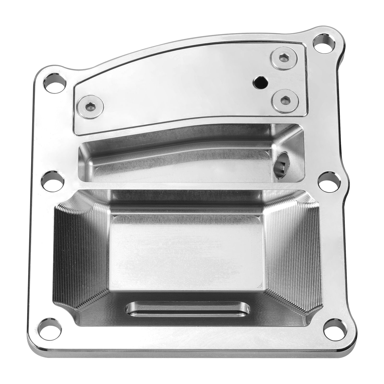 Chrome M8 Engine Vented Transmission Top Cover For Harley Road King Street Glide