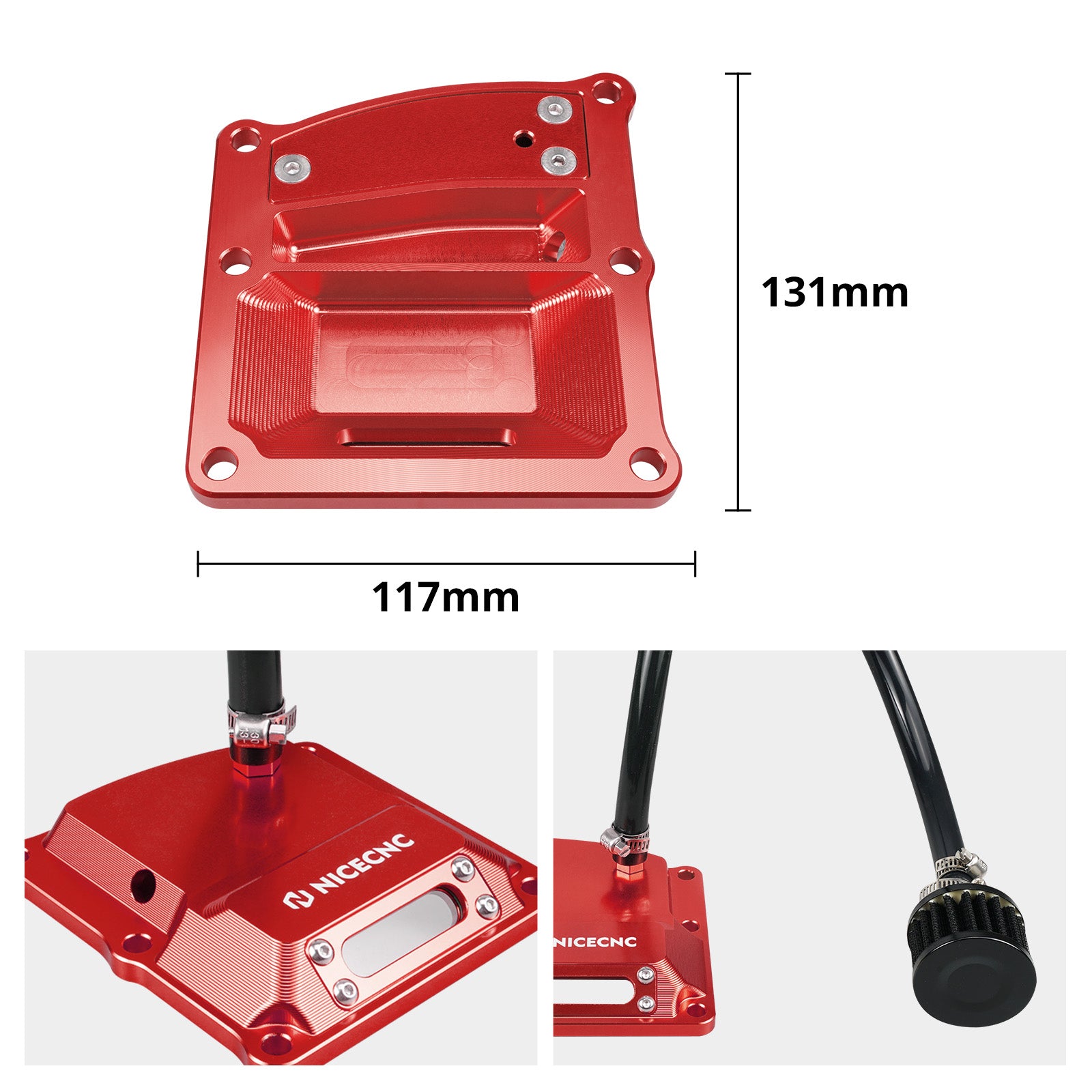 Transparent Vented Transmission Top Cover For Harley-Davidson M8 Engine 2017-2024