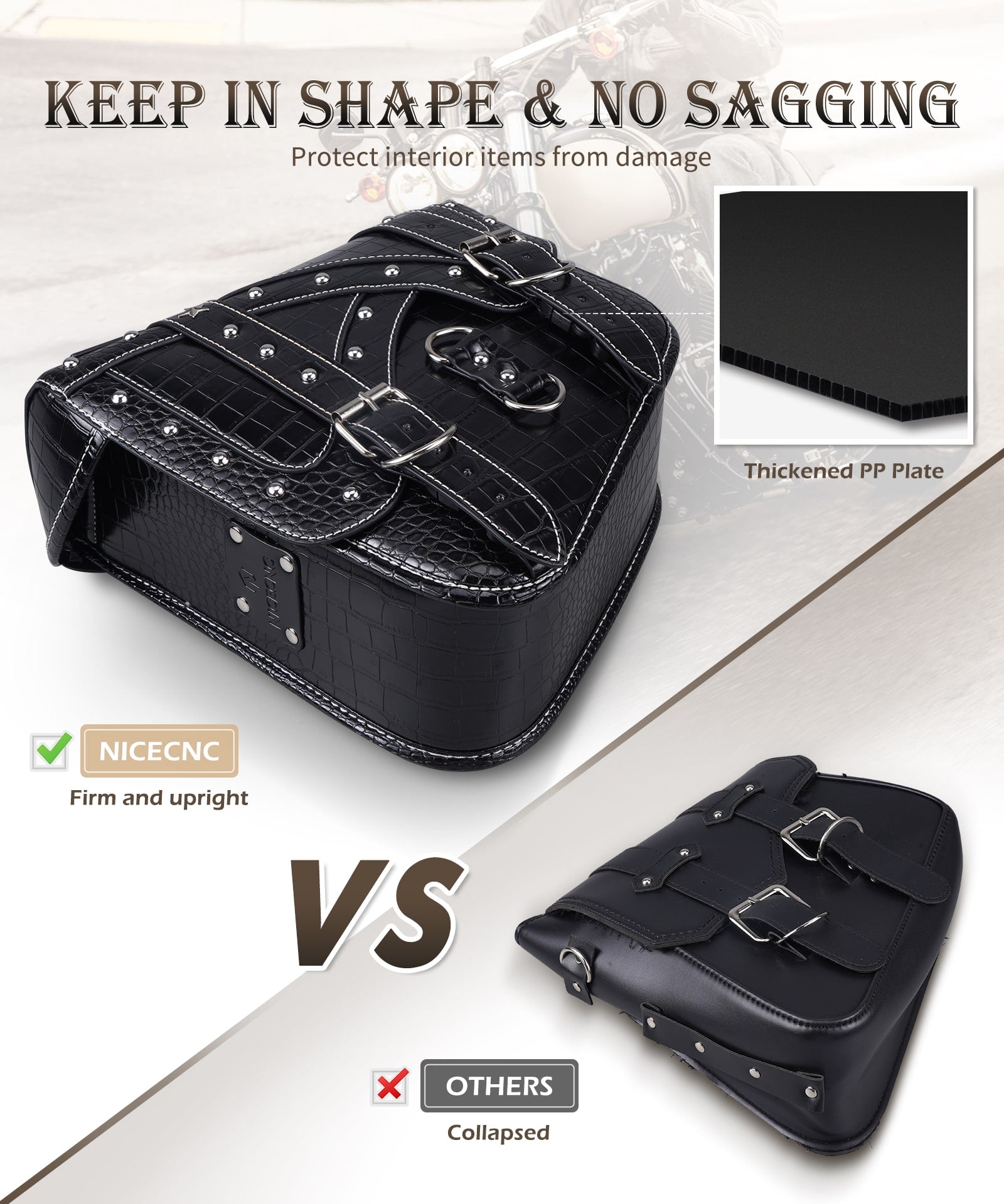 Harley Swingarm Bag Tool Storage Bag PU Leather Texture