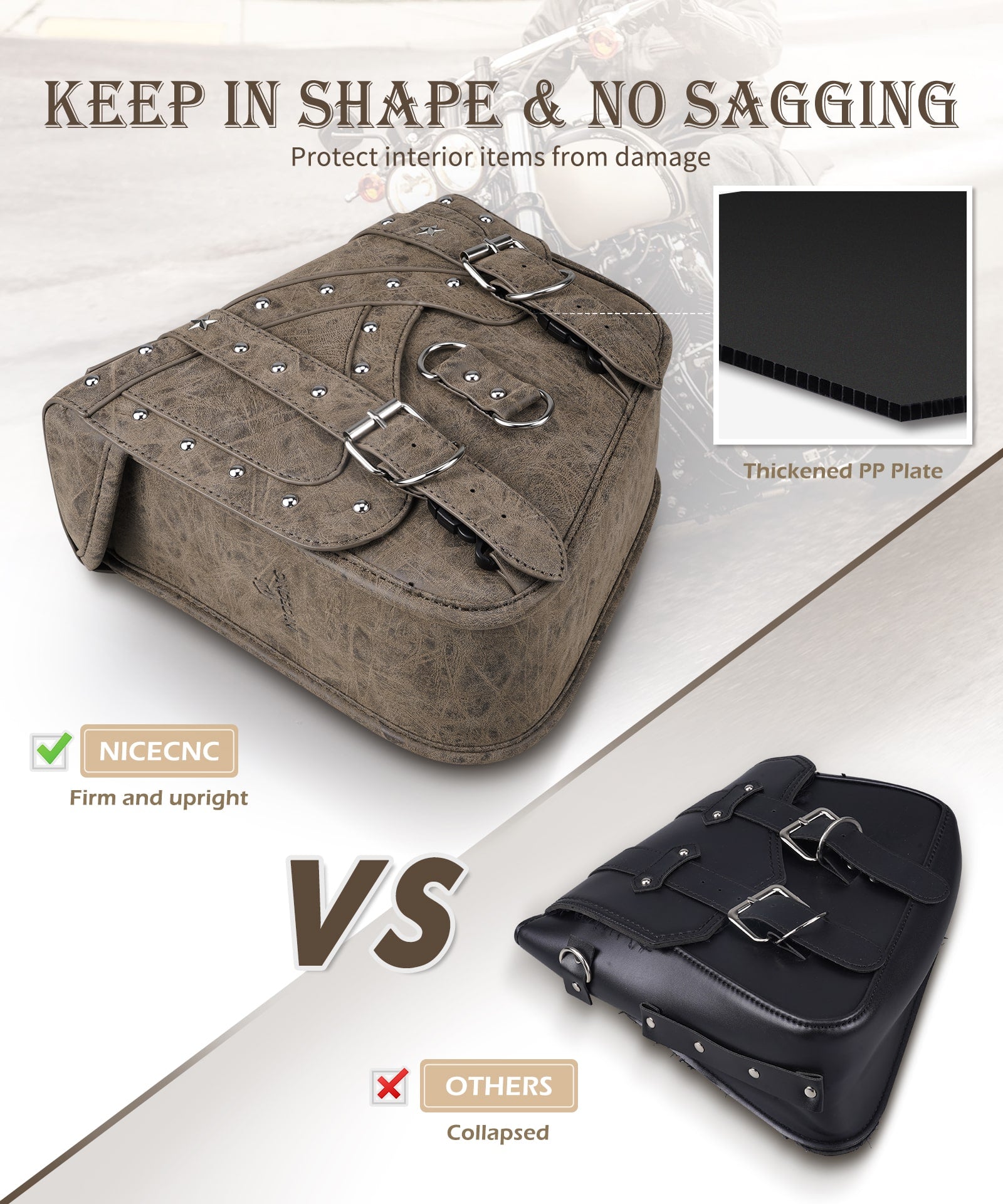 Harley Swingarm Bag Tool Storage Bag PU Leather Texture