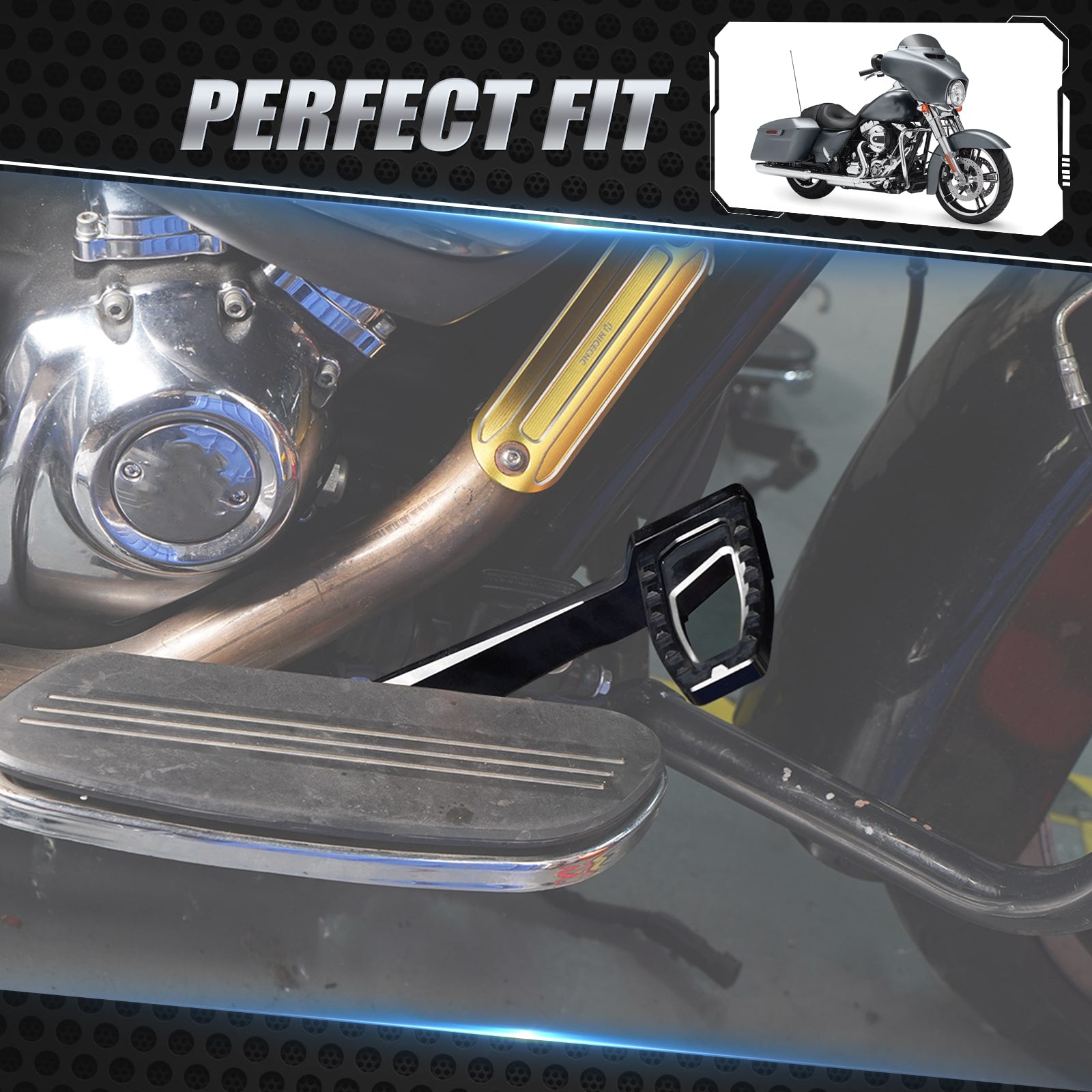 Rear Brake Lever Pedal Kit For Harley Touring Road King Electra Street Glide Ultra Limited