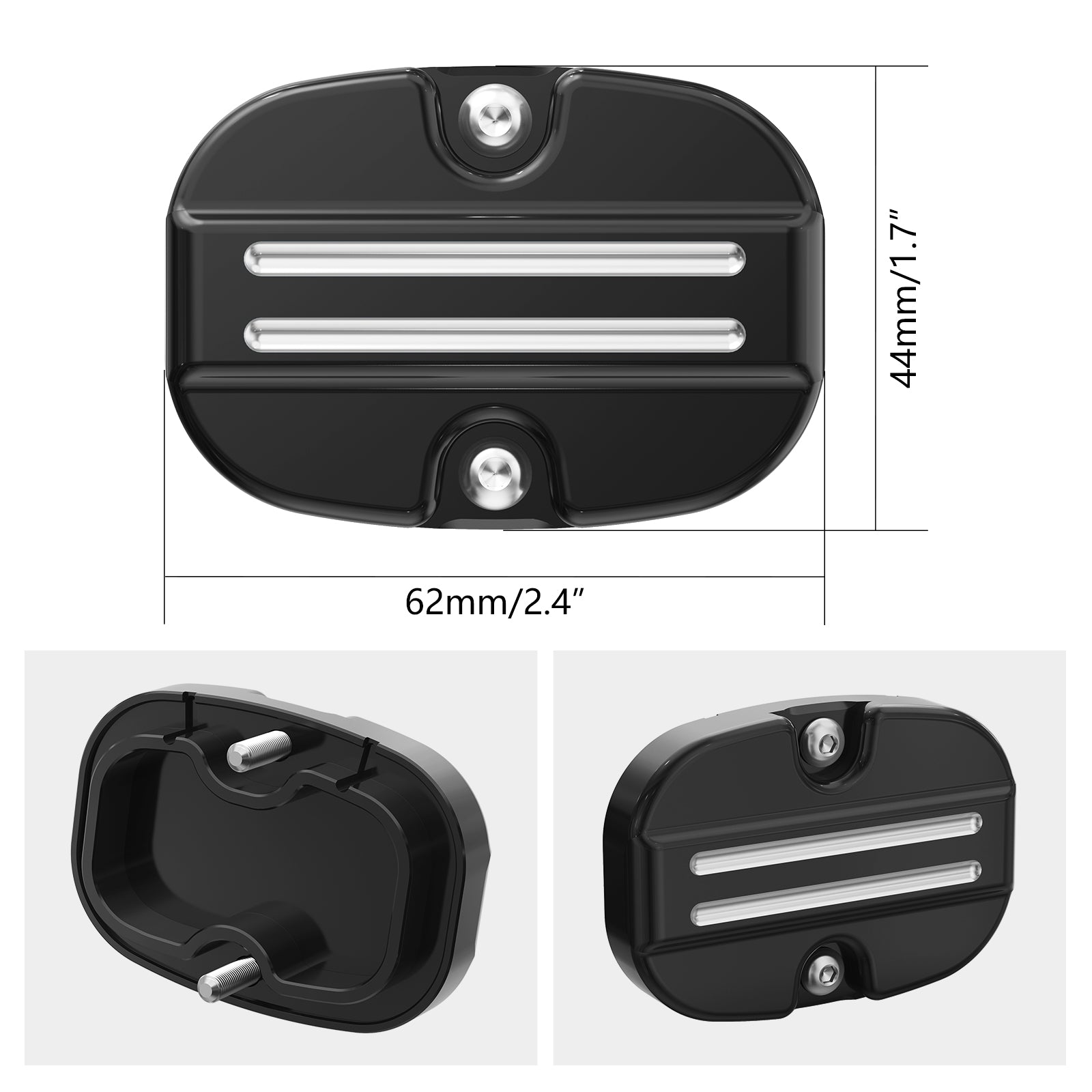 Rear Brake Master Cylinder Cover Cap For Harley Touring Road King Street Glide