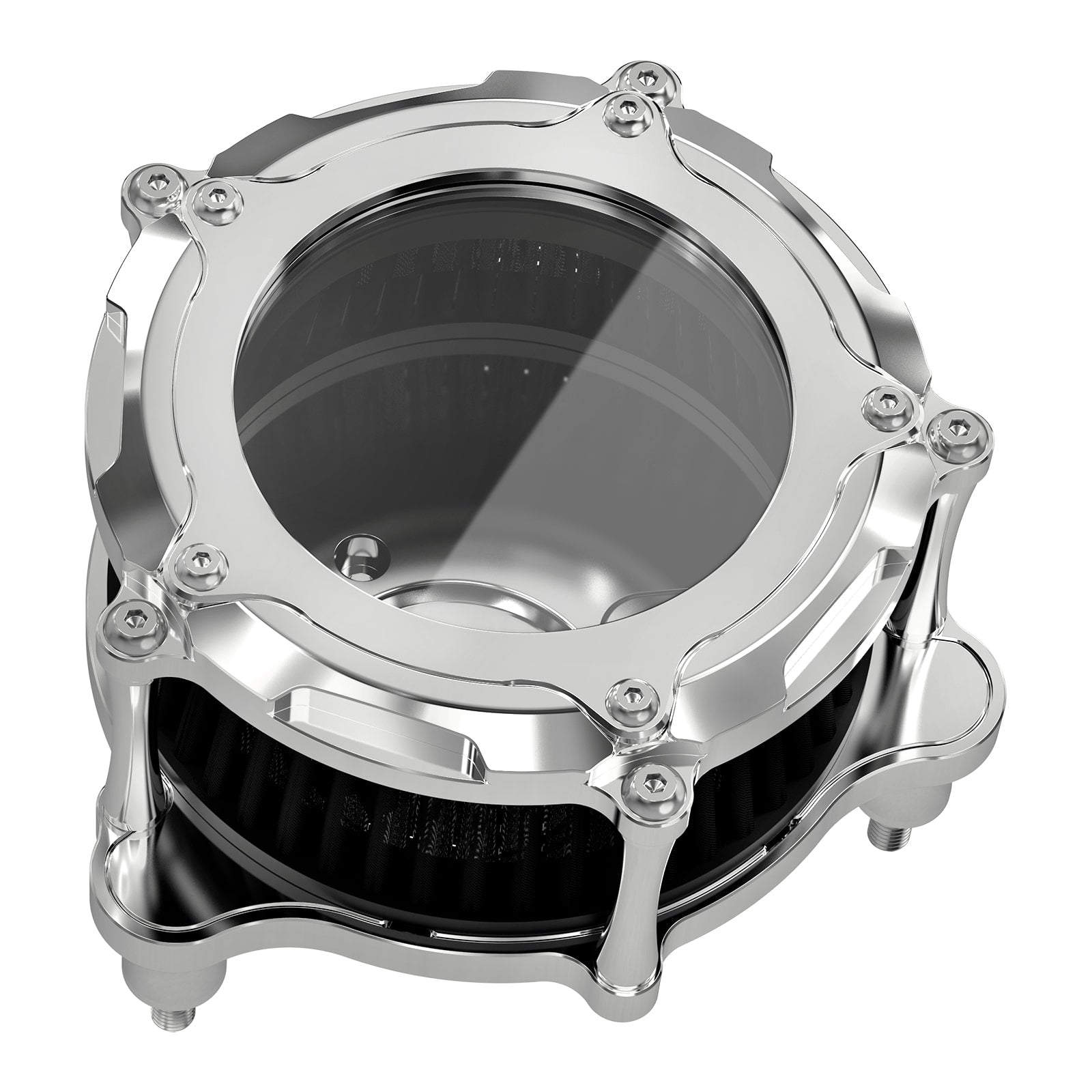 Chrome M8 LED Air Filter Intake Cleaner Kit For Harley Road King CVO Street Road Glide