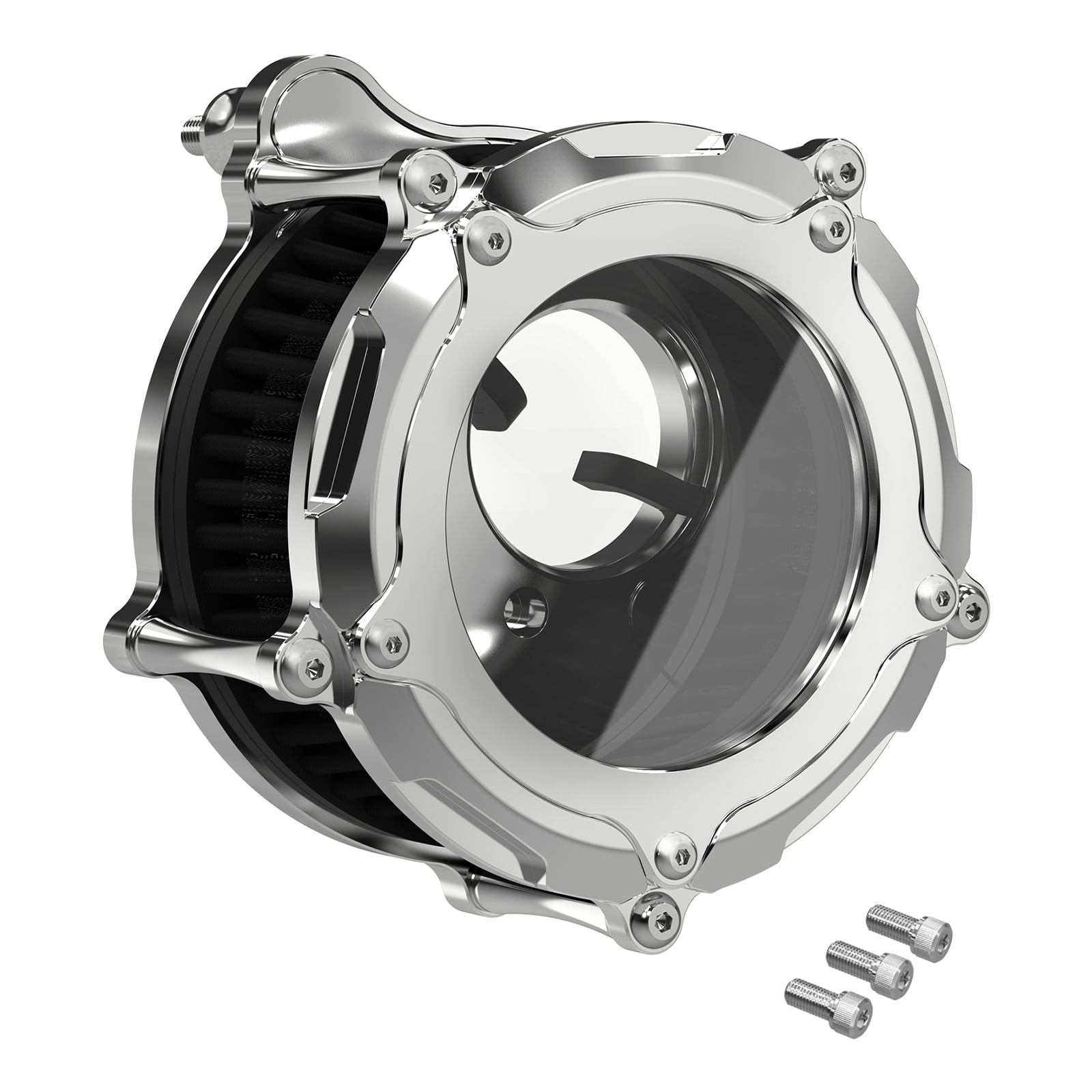 Chrome M8 LED Air Filter Intake Cleaner Kit For Harley Road King CVO Street Road Glide