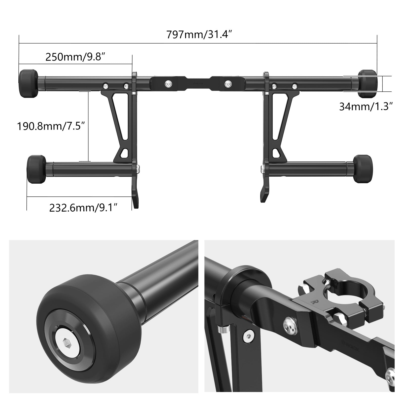 Modular Front Engine Frame Guard Crash Bar For Harley Street Glide CVO Road Glide