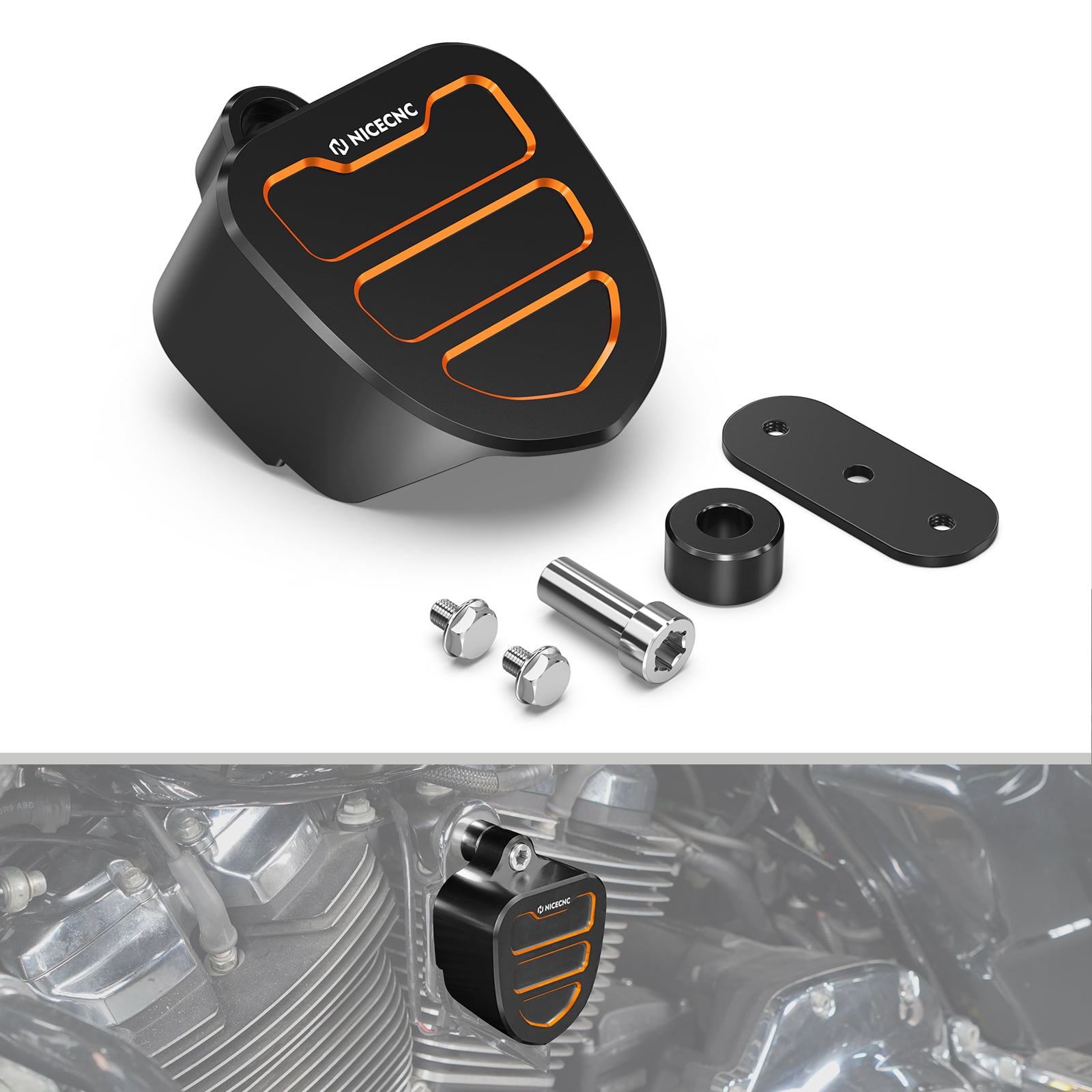 Wrinkled Embossed Black Horn Cover Harley Davidson Sportster Dyna Softail Touring 93-UP