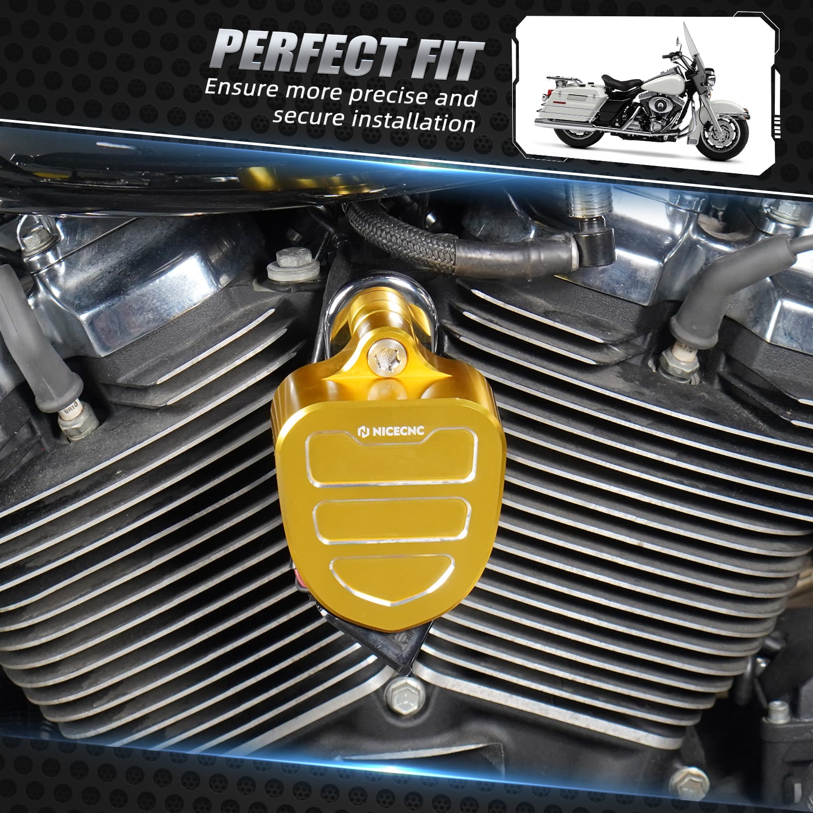 Horn Decorative Trim Cover For Harley Road King Electra Street Glide Freewheeler