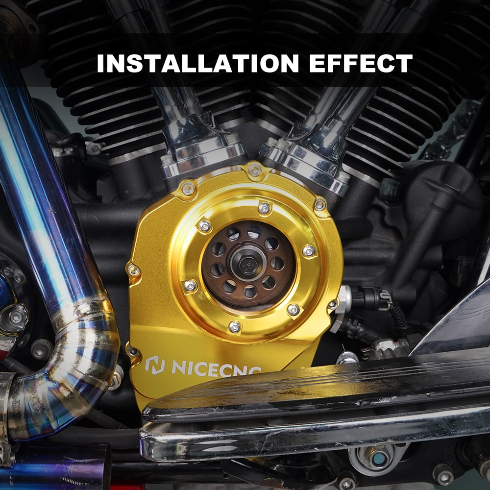 Transparent M8 Camshaft Cam Cover For Harley Softail Street Bob Low Rider Fat Boy