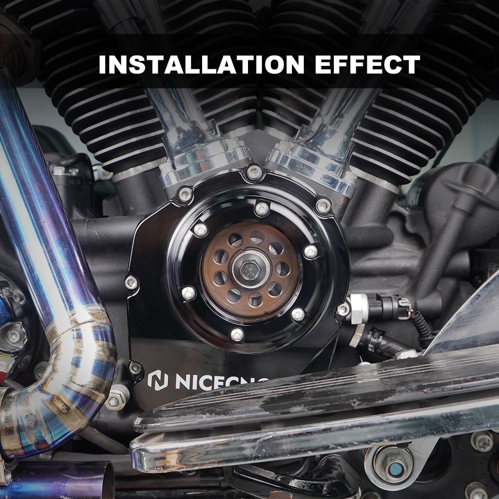 Transparent M8 Camshaft Cam Cover For Harley Softail Street Bob Low Rider Fat Boy