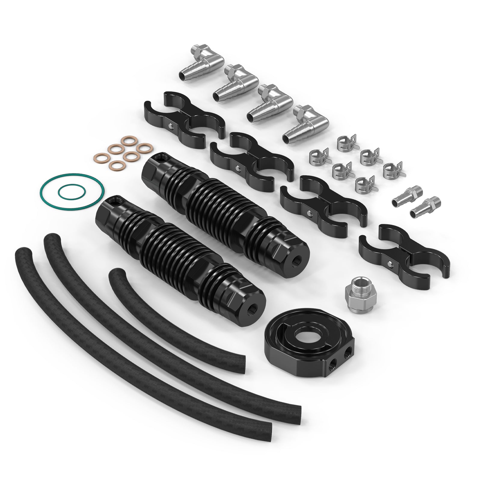 Modular Dual Oil Cooler Kit For Harley Road King Street Glide Ultra Limited
