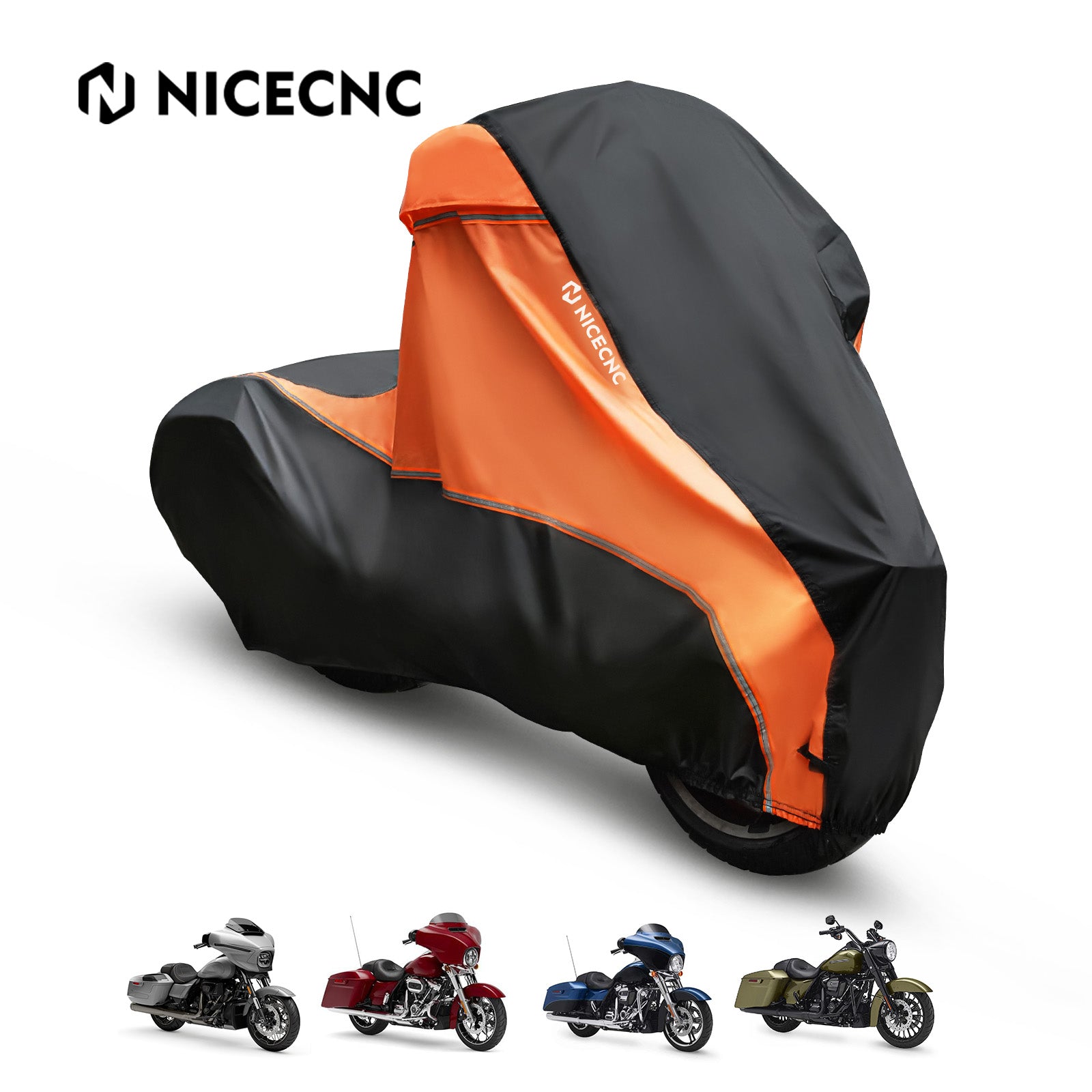 Motorcycle Indoor Outdoor Travel Storage Cover For Harley Road King Electra Street Glide
