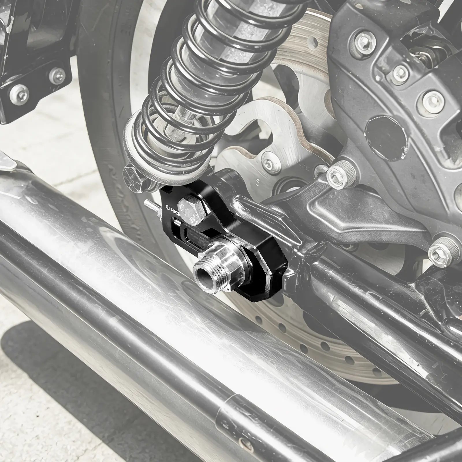Rear Axle Block Chain Tension Adjuster Kit For Harley Road King Electra Street Glide