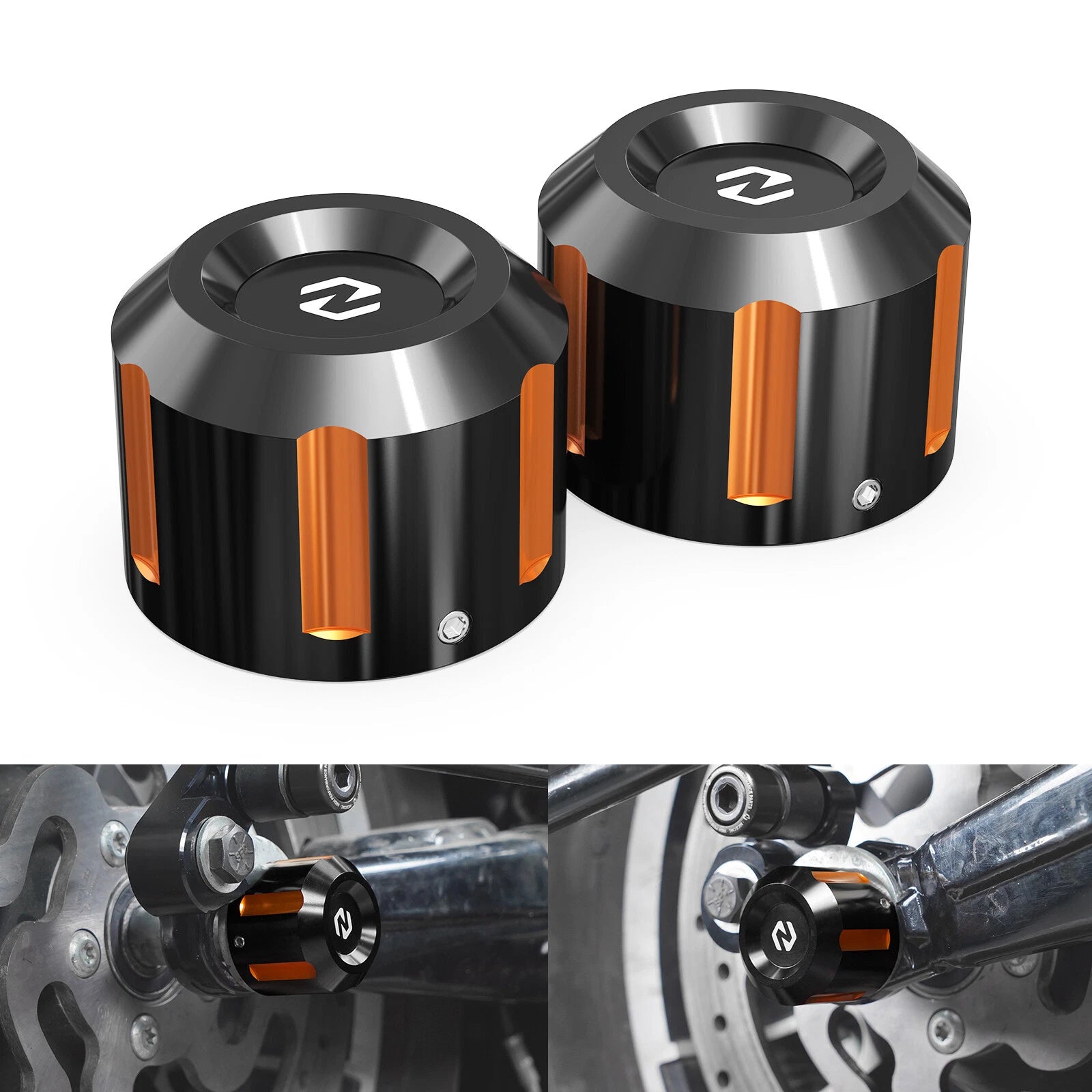Rear Axle Nut Covers Caps For Harley Road King Electra Street Glide