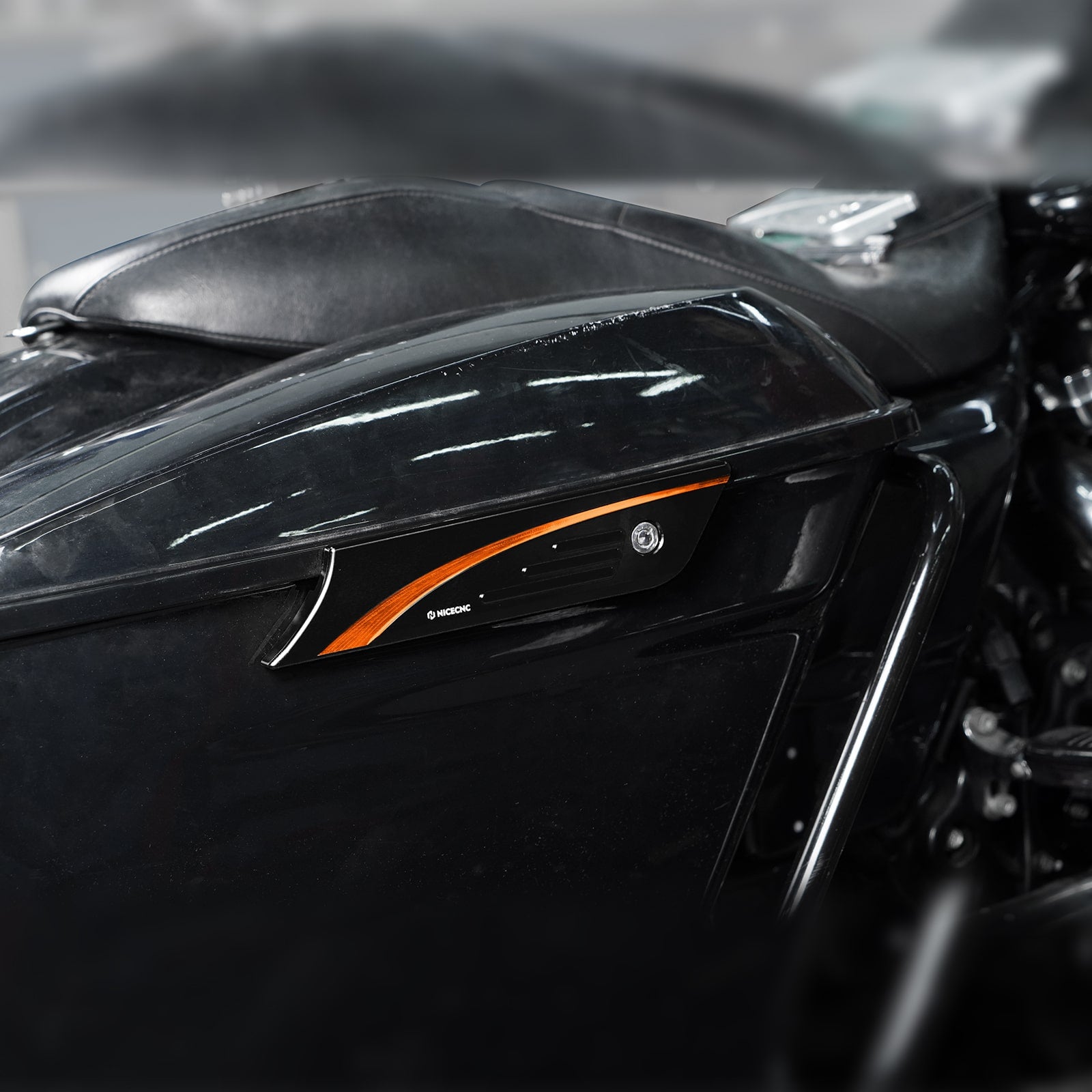 Saddle Bag Saddlebags Latch Decorative Covers For Harley Road King Street Glide