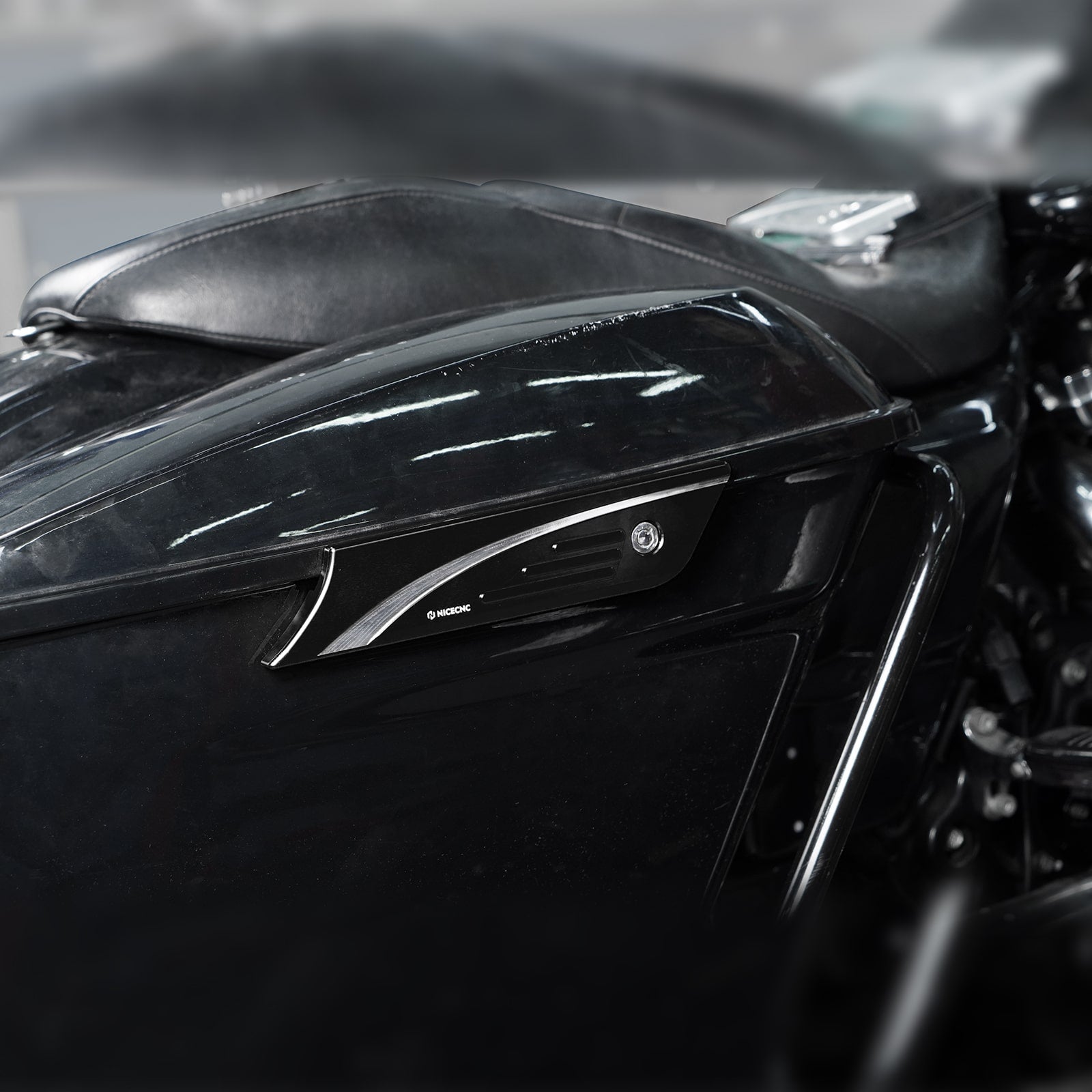 Saddle Bag Saddlebags Latch Decorative Covers For Harley Road King Street Glide