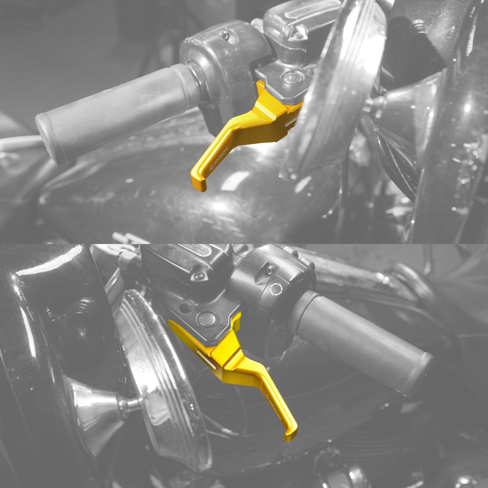 2-Finger Control Shorty Clutch Brake Levers For Harley Road King Electra Street Glide