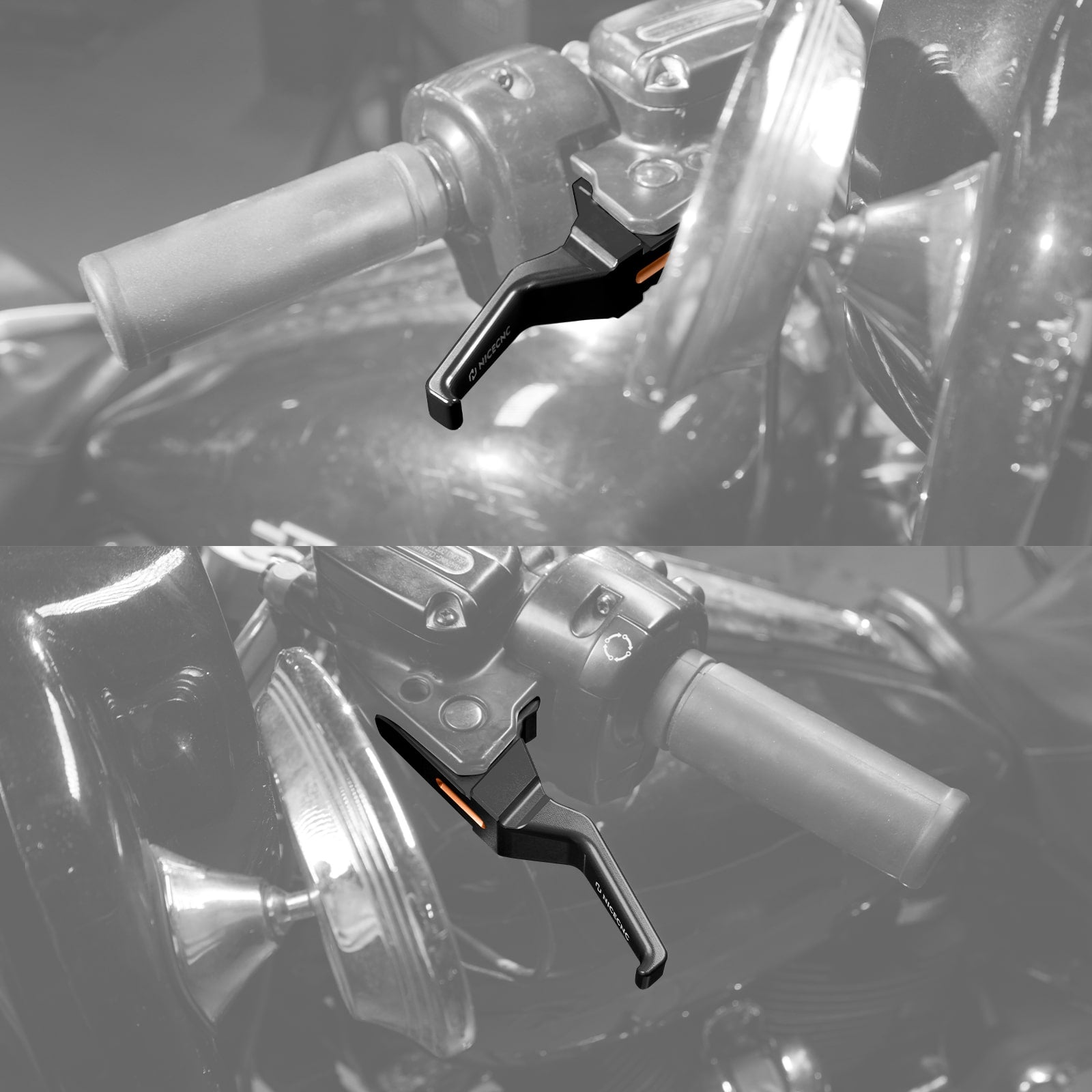2-Finger Control Shorty Clutch Brake Levers For Harley Road King Electra Street Glide