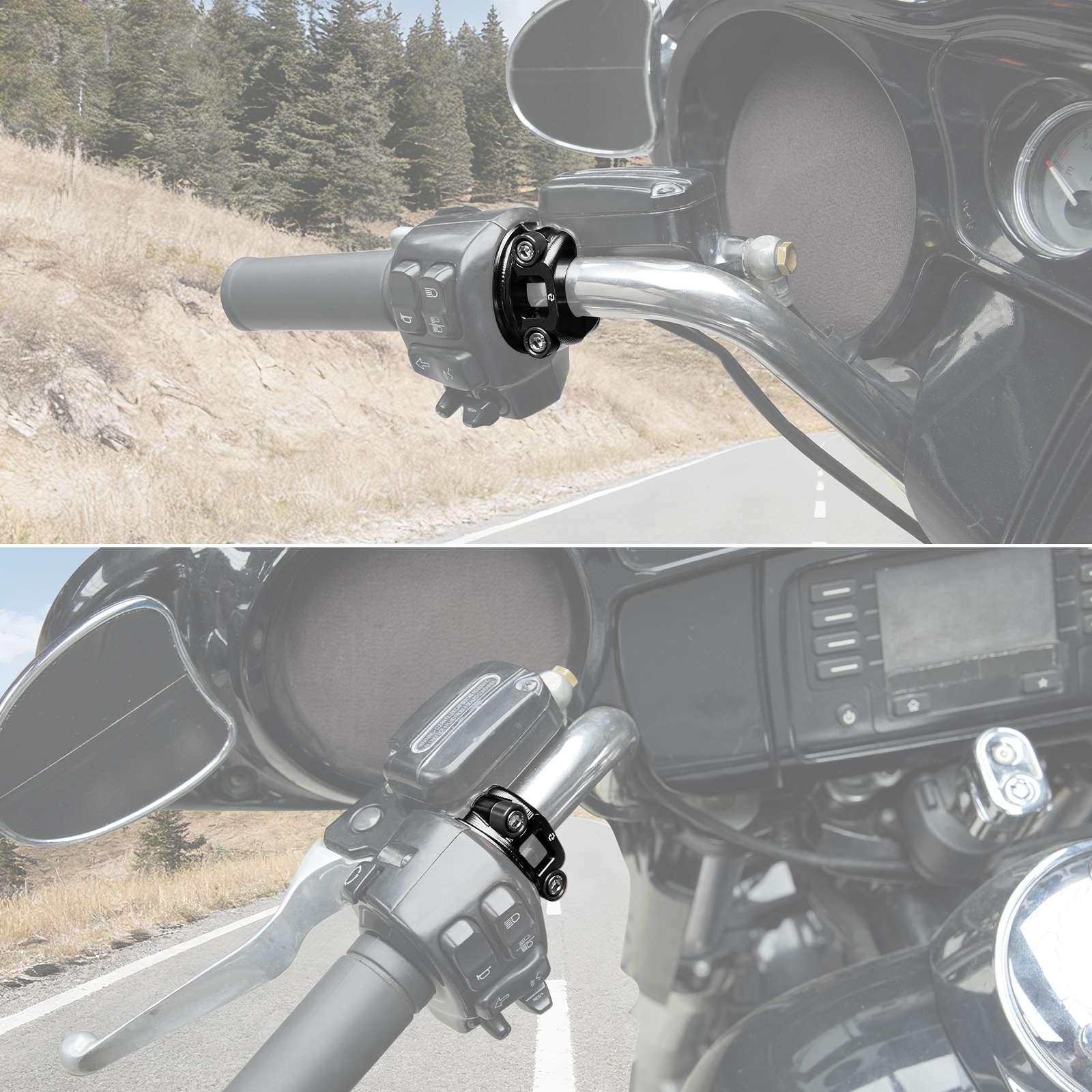 Brake Clutch Lever Perch Half Clamp Kit For Harley Softail Custom Slim Deluxe Standard