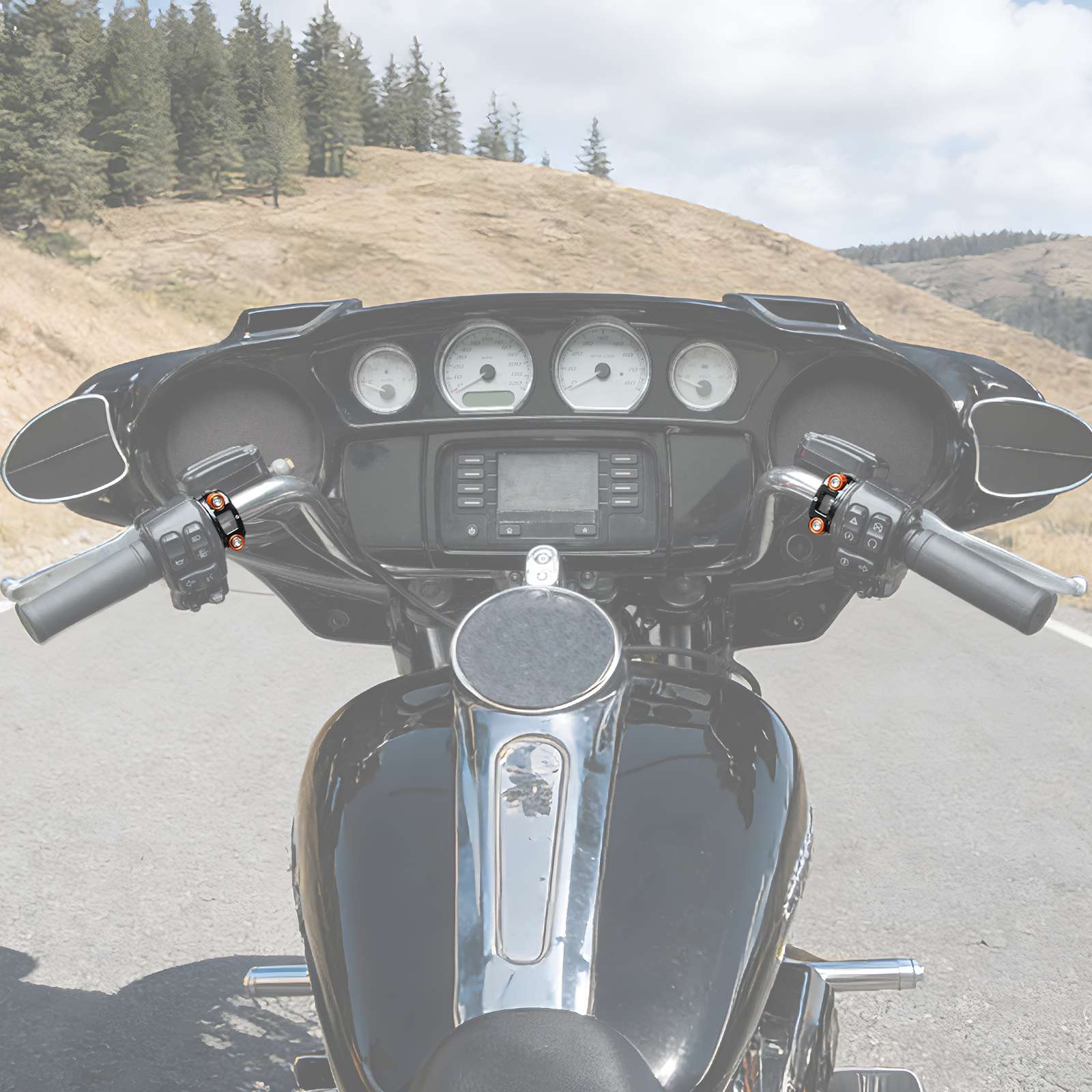 Brake Clutch Perch Half Clamp Kit For Harley Dyna Super Glide Low Rider Street Bob