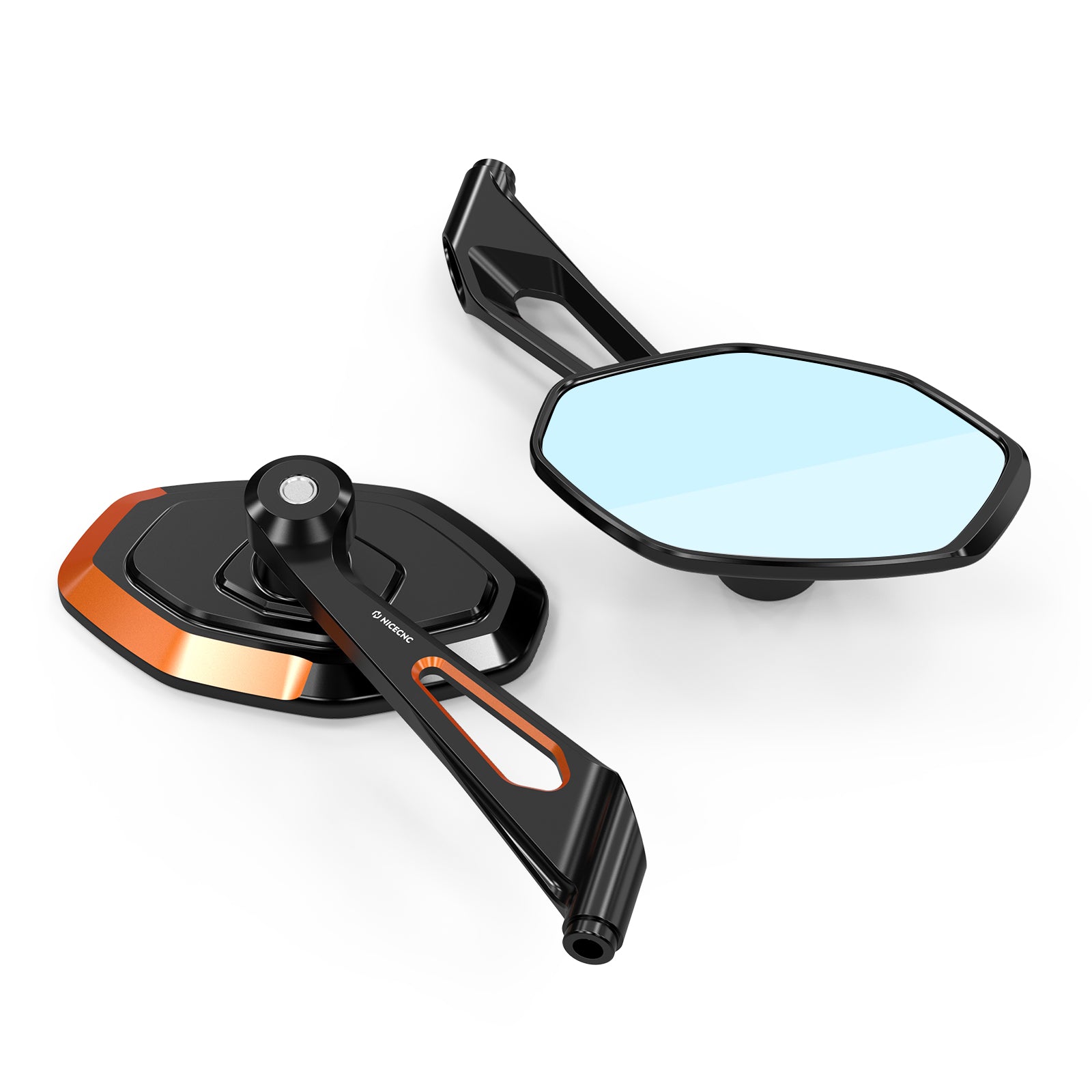 Convex Rear View Mirrors Kit For Harley Softail Deluxe Slim Fat Boy Heritage Classic