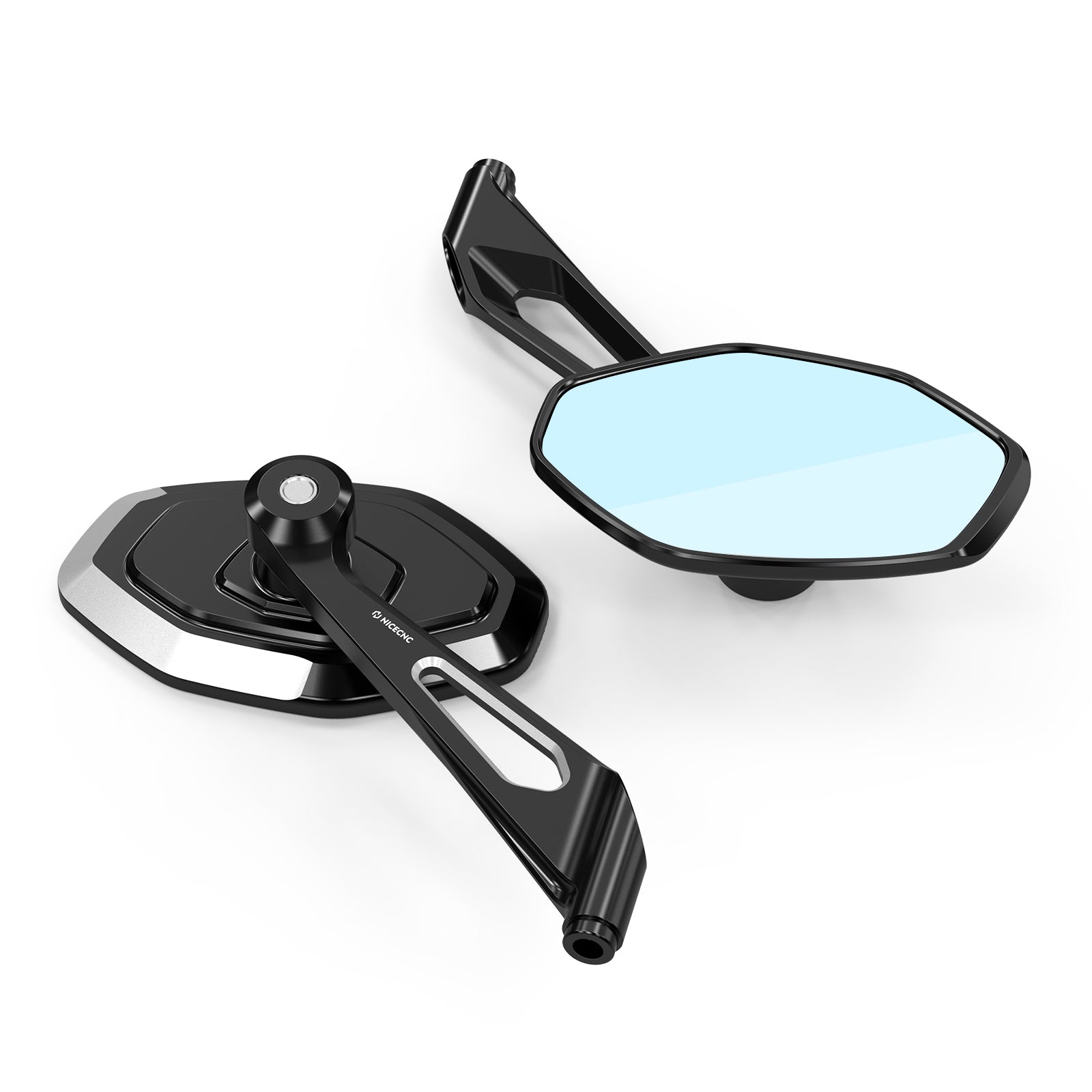 Convex Rear View Mirrors Kit For Harley Softail Deluxe Slim Fat Boy Heritage Classic