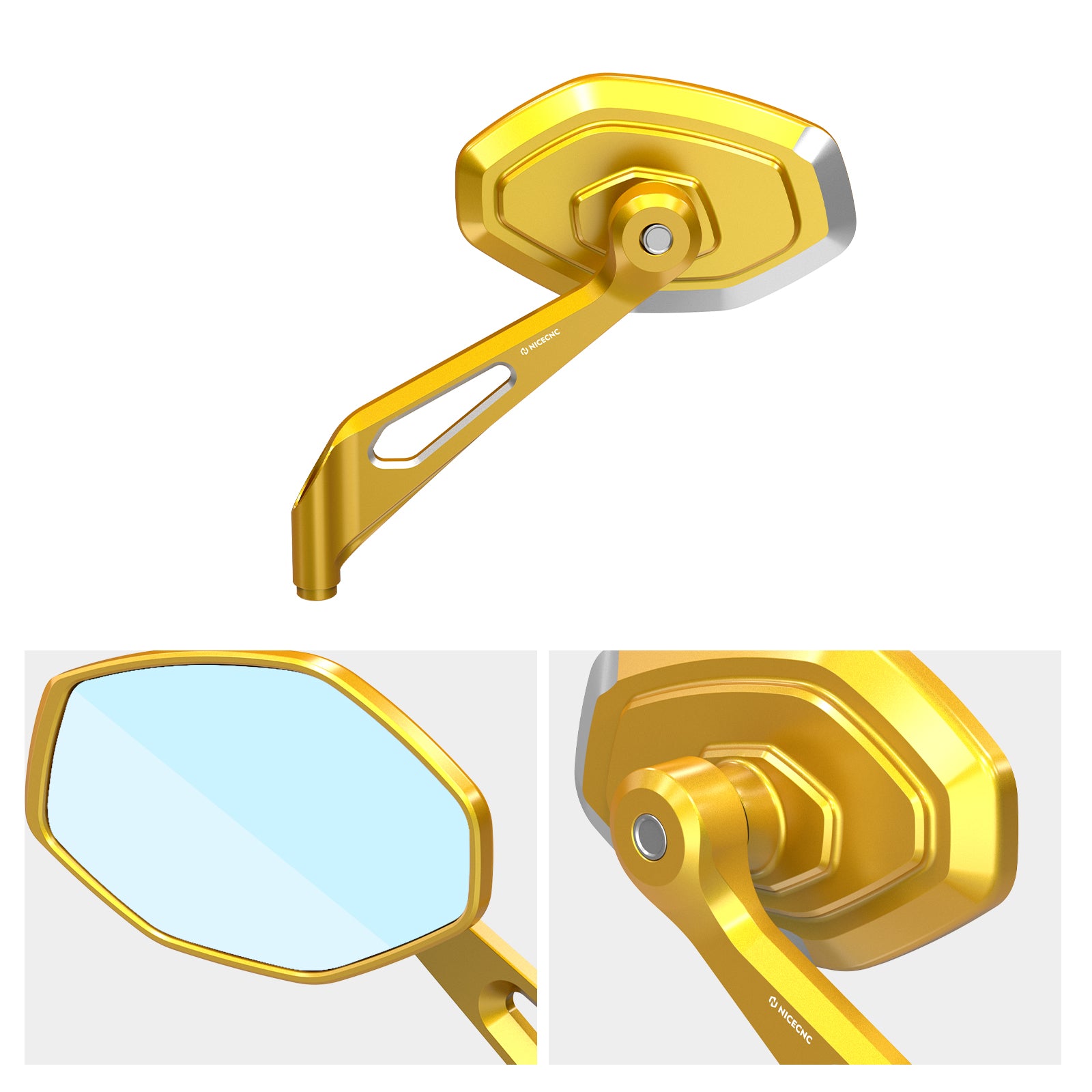 Convex Rear View Mirrors Kit For Harley Softail Deluxe Slim Fat Boy Heritage Classic