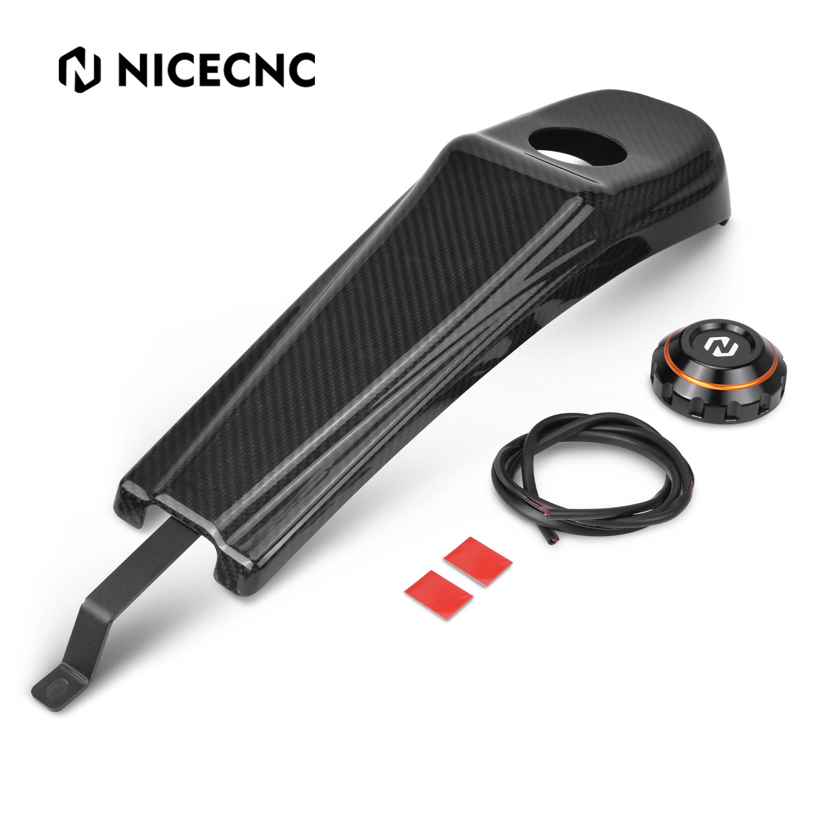 Fuel Gas Tank Cap w/Carbon Fiber Dash Insert Panel For Harley Electra Road Street Glide