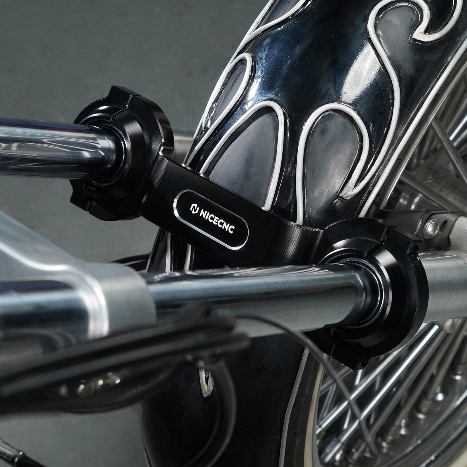 Front Method Fork Brace Stabilizer For Harley Dyna Low Rider Super Glide Wide Glide