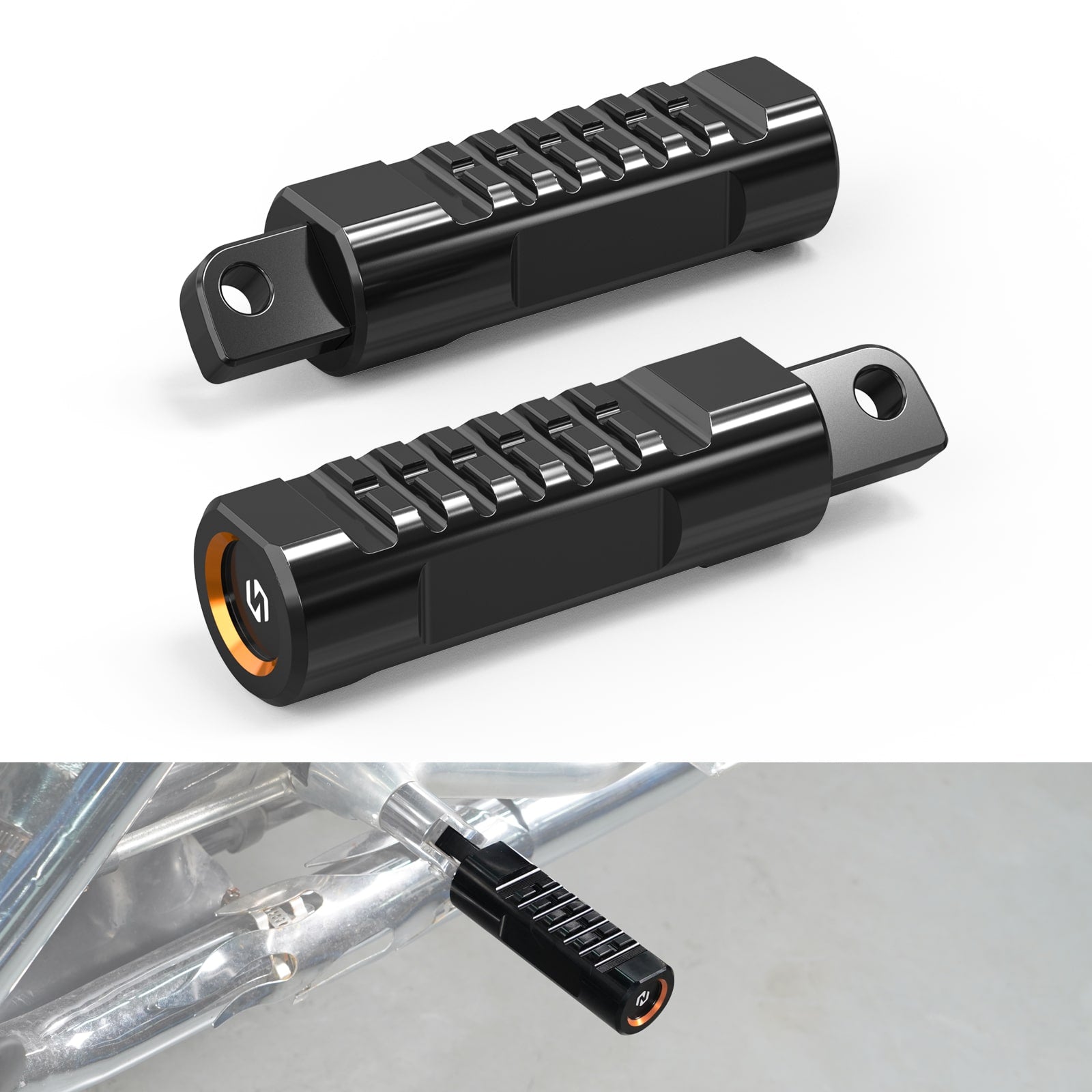 Front Rider Foot Pegs Footrests Set For Harley Sportster 1200 Iron 883 XL Roadster