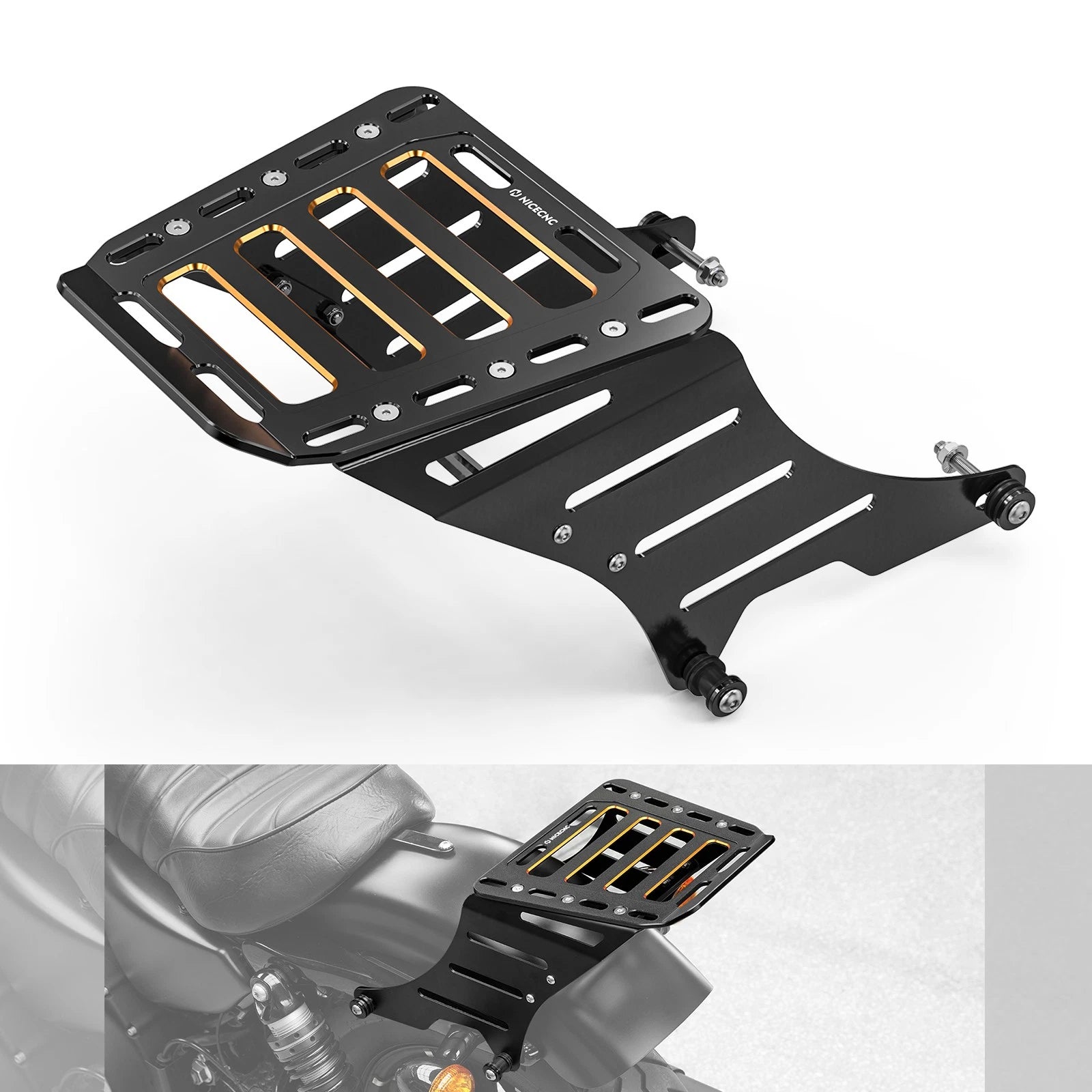 Rear Luggage Rack Tail Bag Bracket Mount Kit For Harley Sportster 1200 XL Iron 883