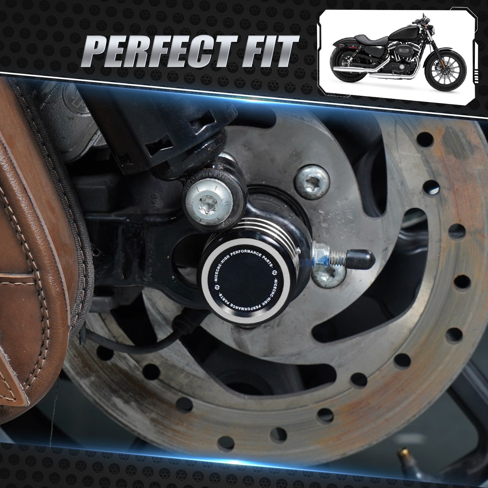 Rear Axle Nut Covers Caps For Harley Sportster 1200 72 48 XL Iron 883 Roadster