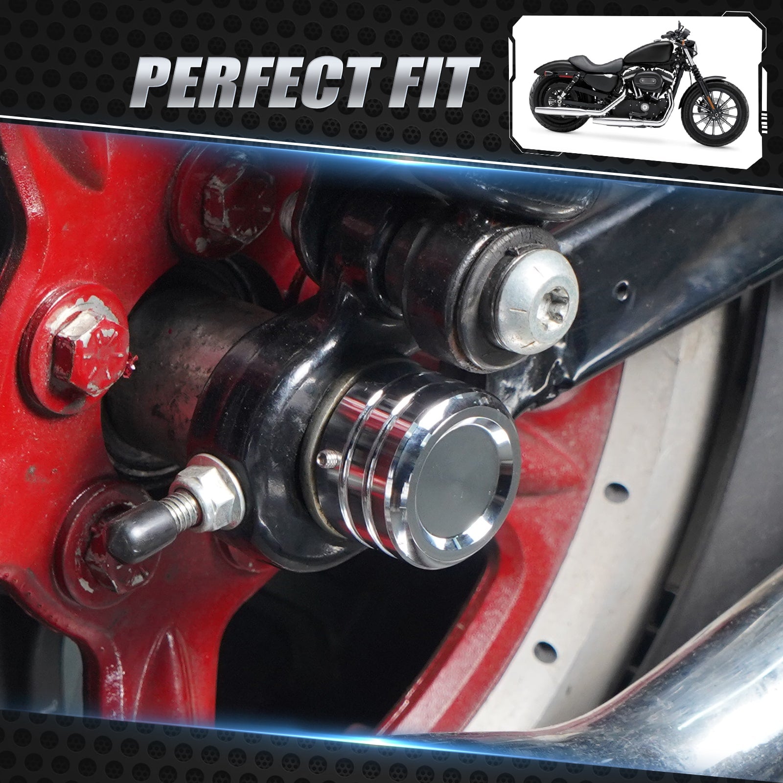 Rear Axle Nut Covers Caps For Harley Sportster 1200 72 48 XL Iron 883 Roadster