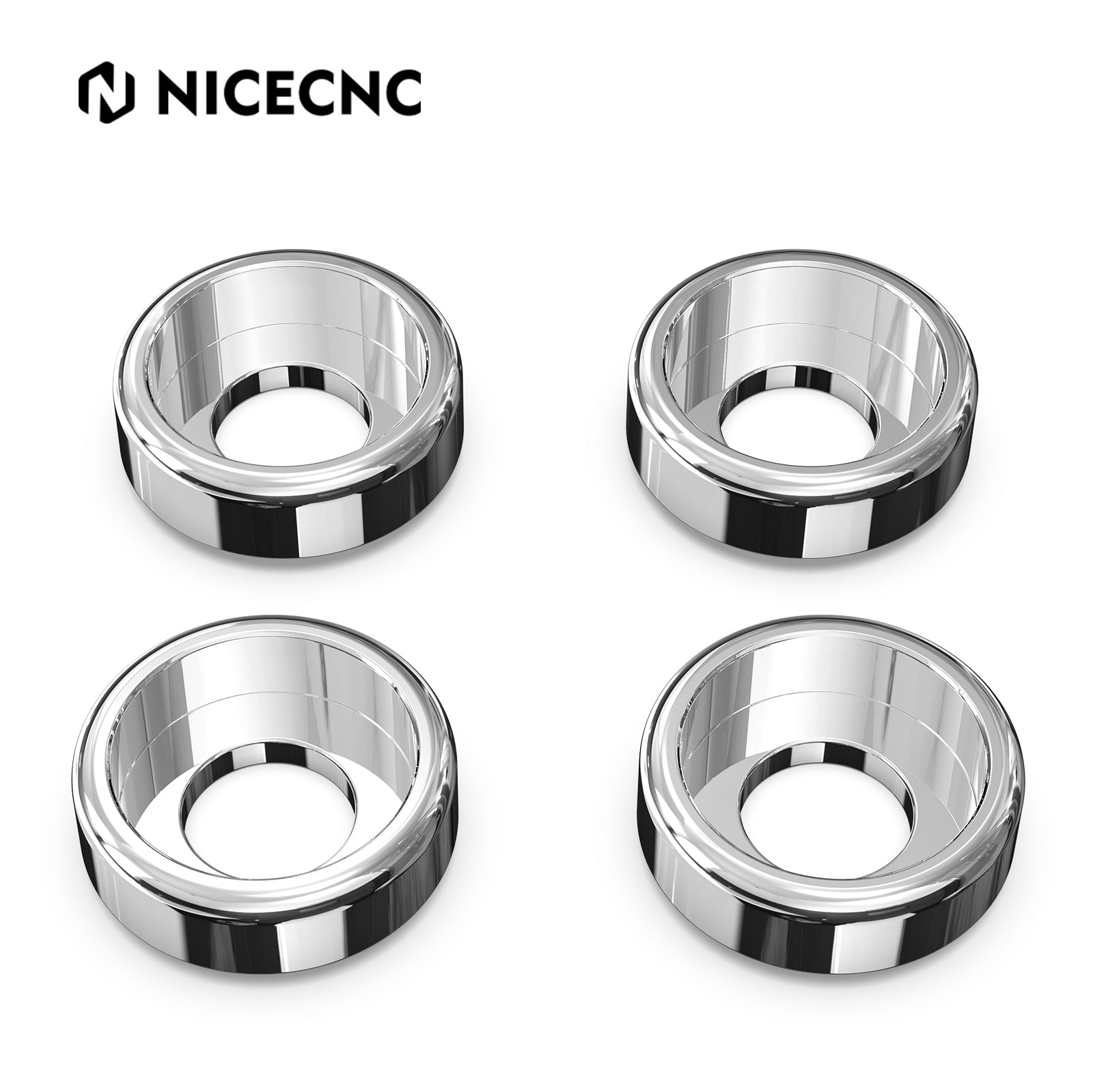 Chrome Shock Absorber Bracket Trim Rings For Harley Sportster 1200 883 48 72 XL