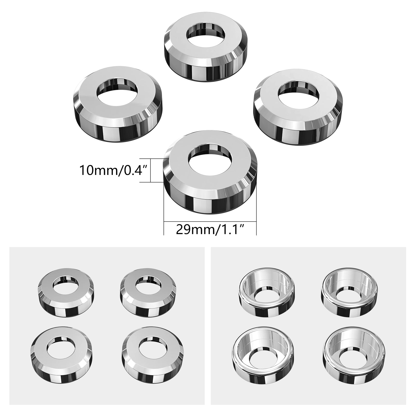Shock Absorber Bracket Trim Rings For Harley Sportster 1200 883 72 48 XL Roadster