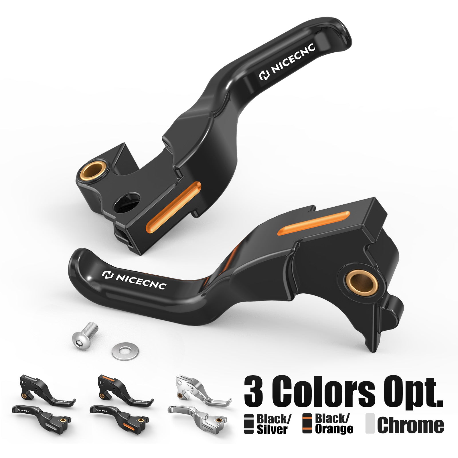 2-Finger Short Brake Clutch Hand Levers For Harley Sportster 1200 883 XL Forty Eight