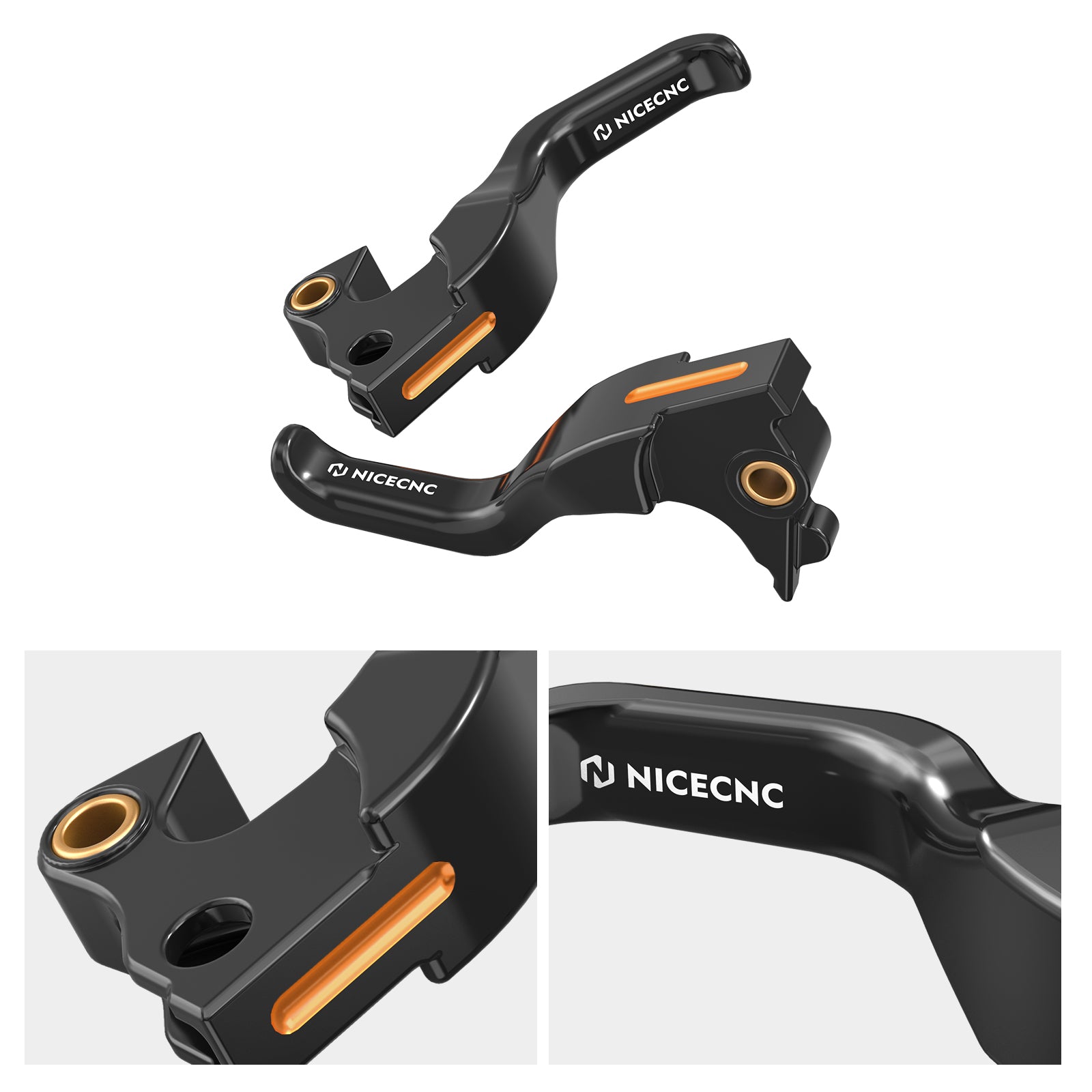 2-Finger Short Brake Clutch Hand Levers For Harley Sportster 1200 883 XL Forty Eight