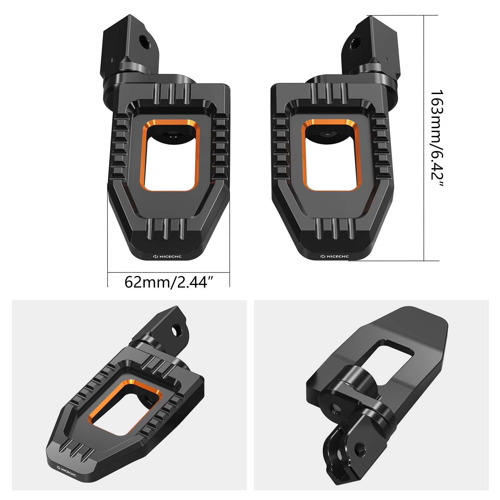 Adjustable Enlarged Rider Footpegs For Harley Softail Standard Low Rider S ST Street Bob