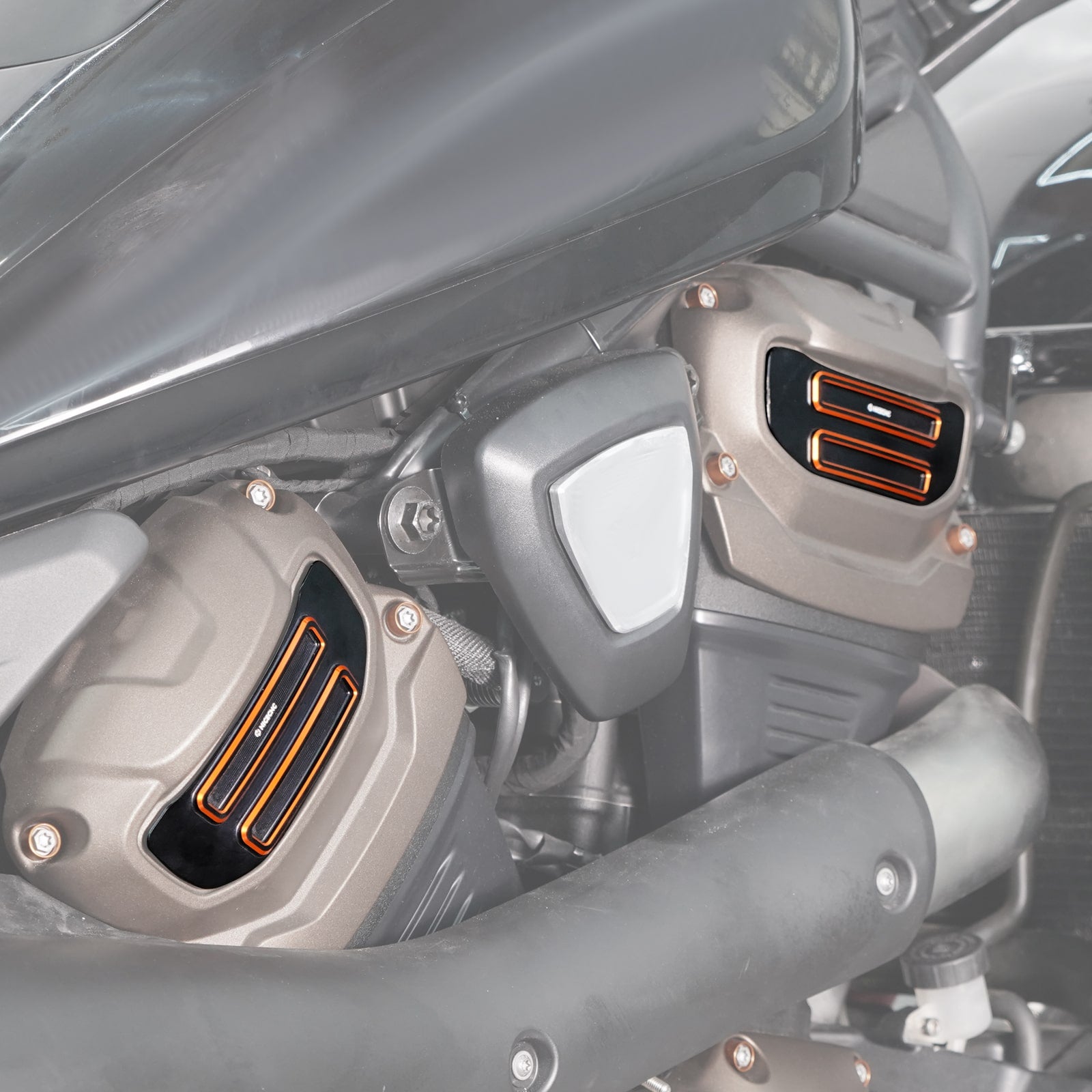 Cam Sprocket Medallions Trim + V-Side Cover For Harley Sportster S 1250 Pan America