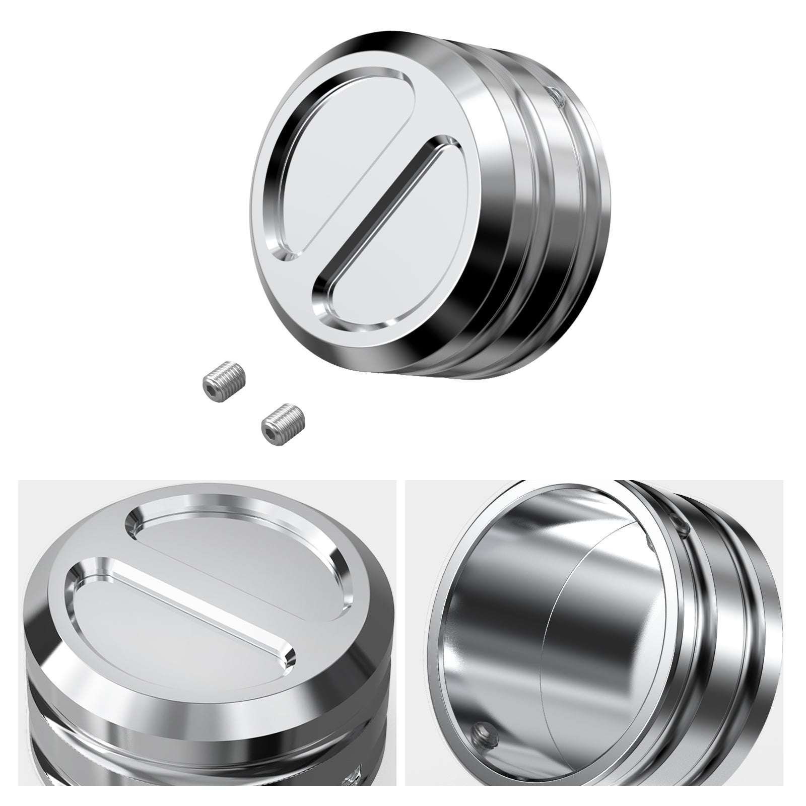 Chrome Upper Fork Stem Nut Covers For Harley Sportster 1200 883 48 XL Softail Street Bob