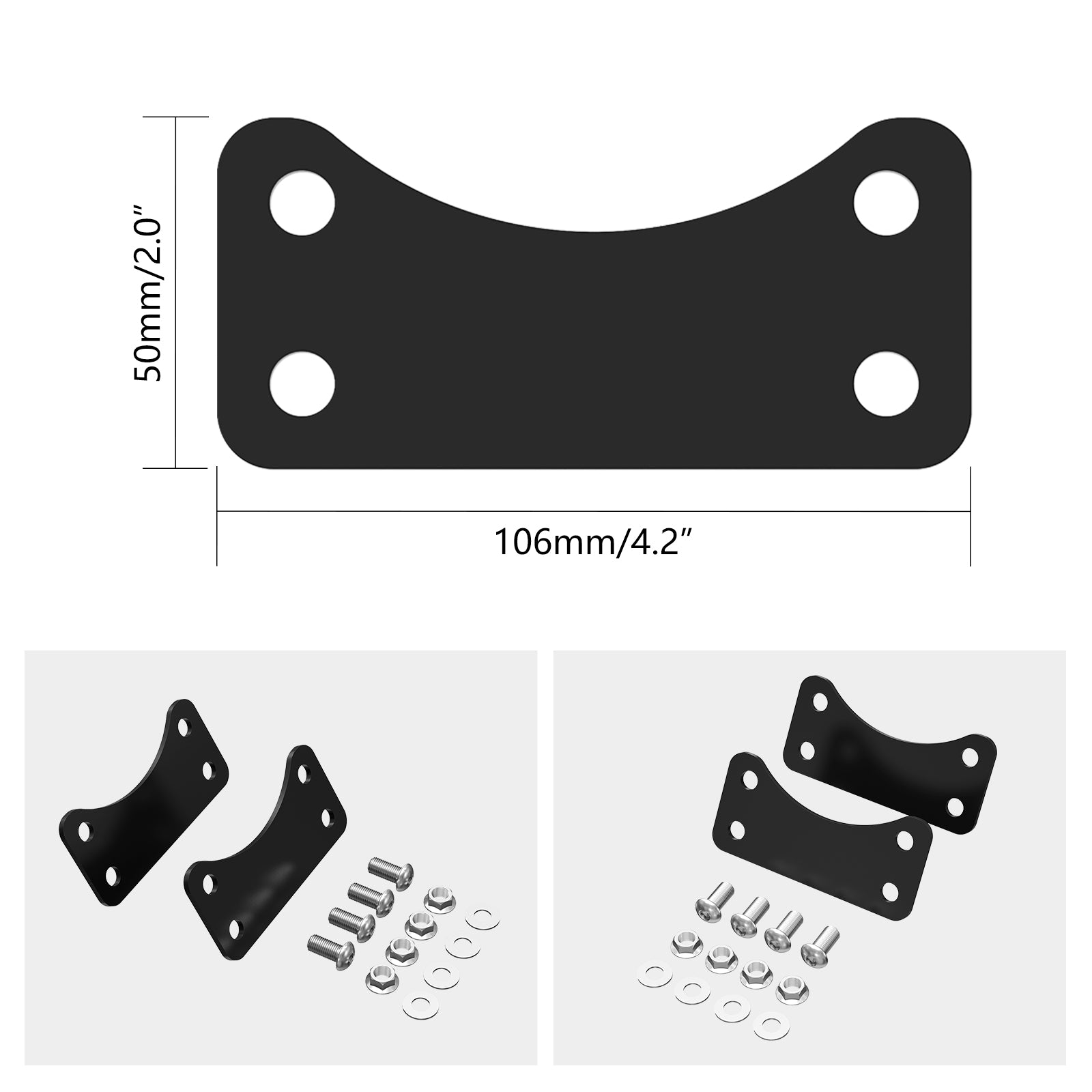 1" Front Fender Riser Relocator Lift Bracket For Harley Road King Electra Street Glide