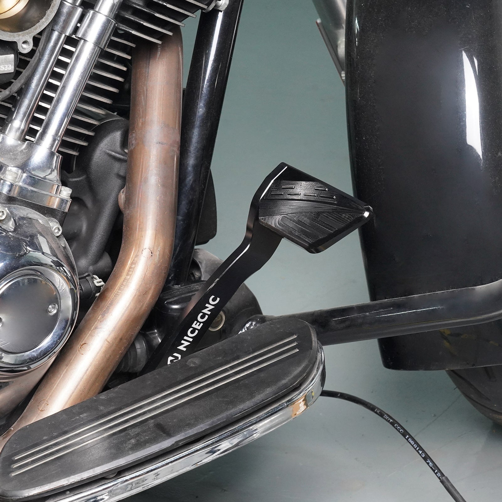 Integrated Rear Brake Arm Lever Peg Pedal For Harley Road King Electra Street Glide